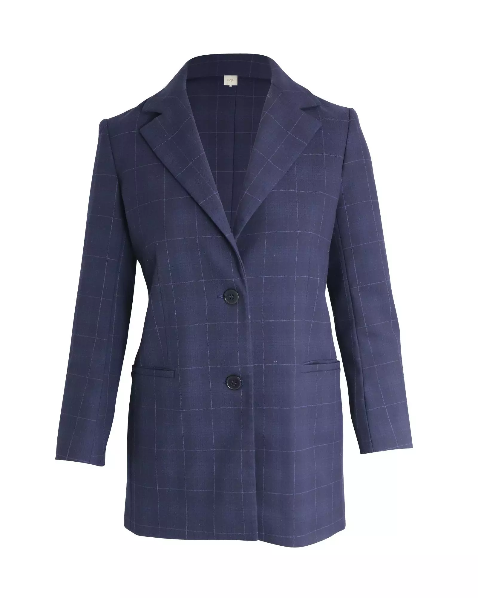 Preloved Checked Blazer Long Sleeves Wo - Blue Jackets alternative image