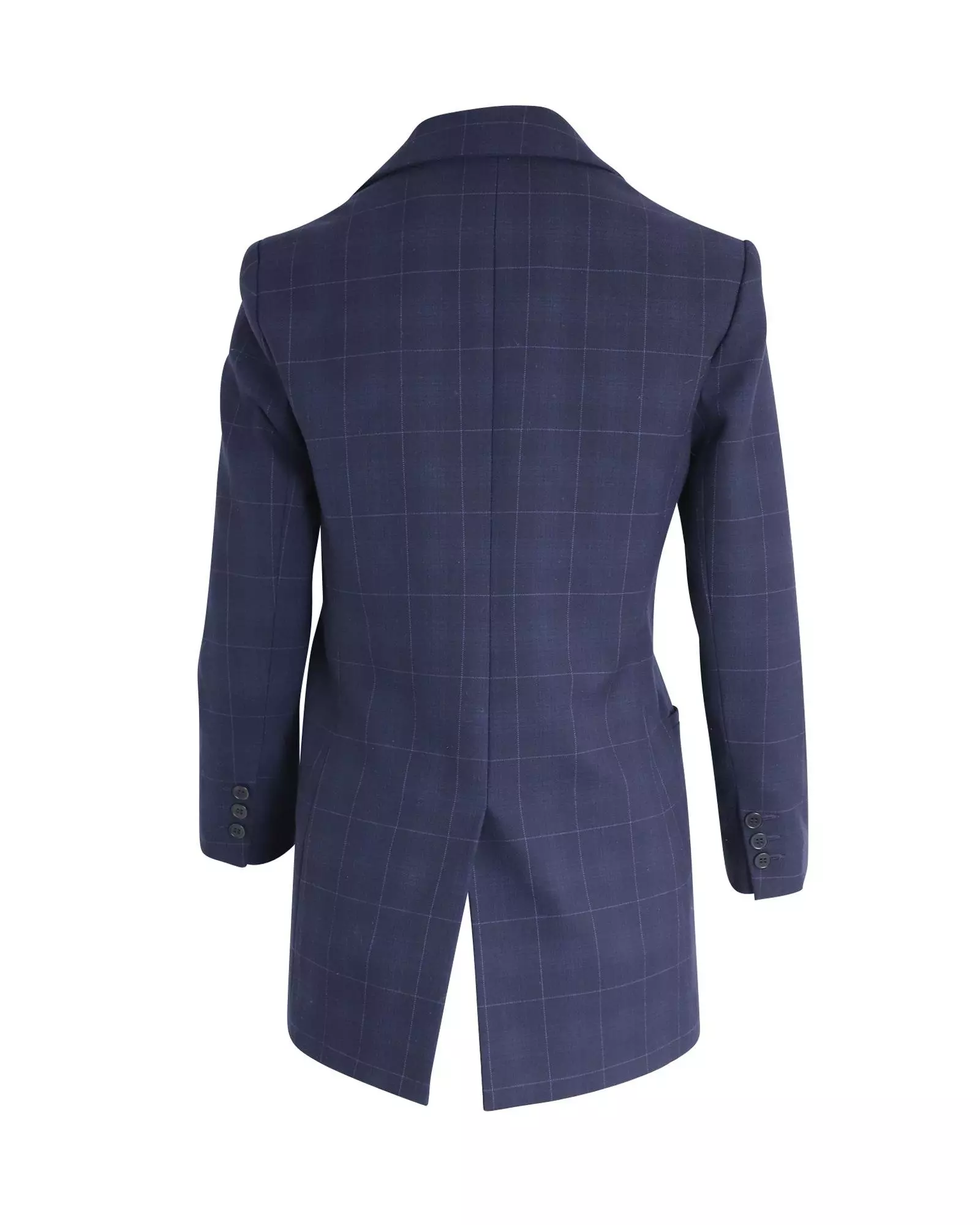 Preloved Checked Blazer Long Sleeves Wo - Blue Jackets alternative image