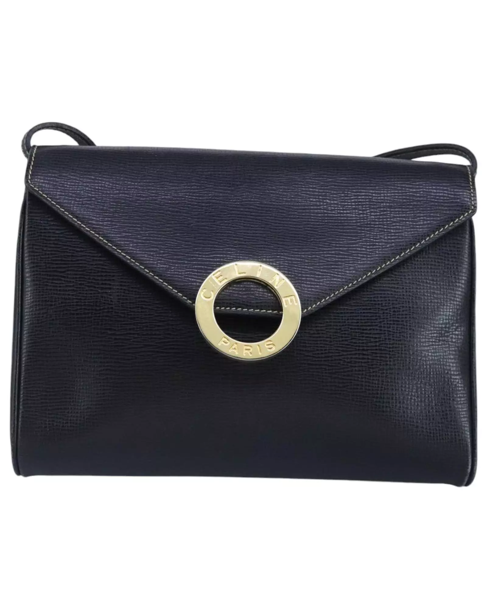 Preloved Vintage Shoulder Bag Circular Logo Women - Black alternative image