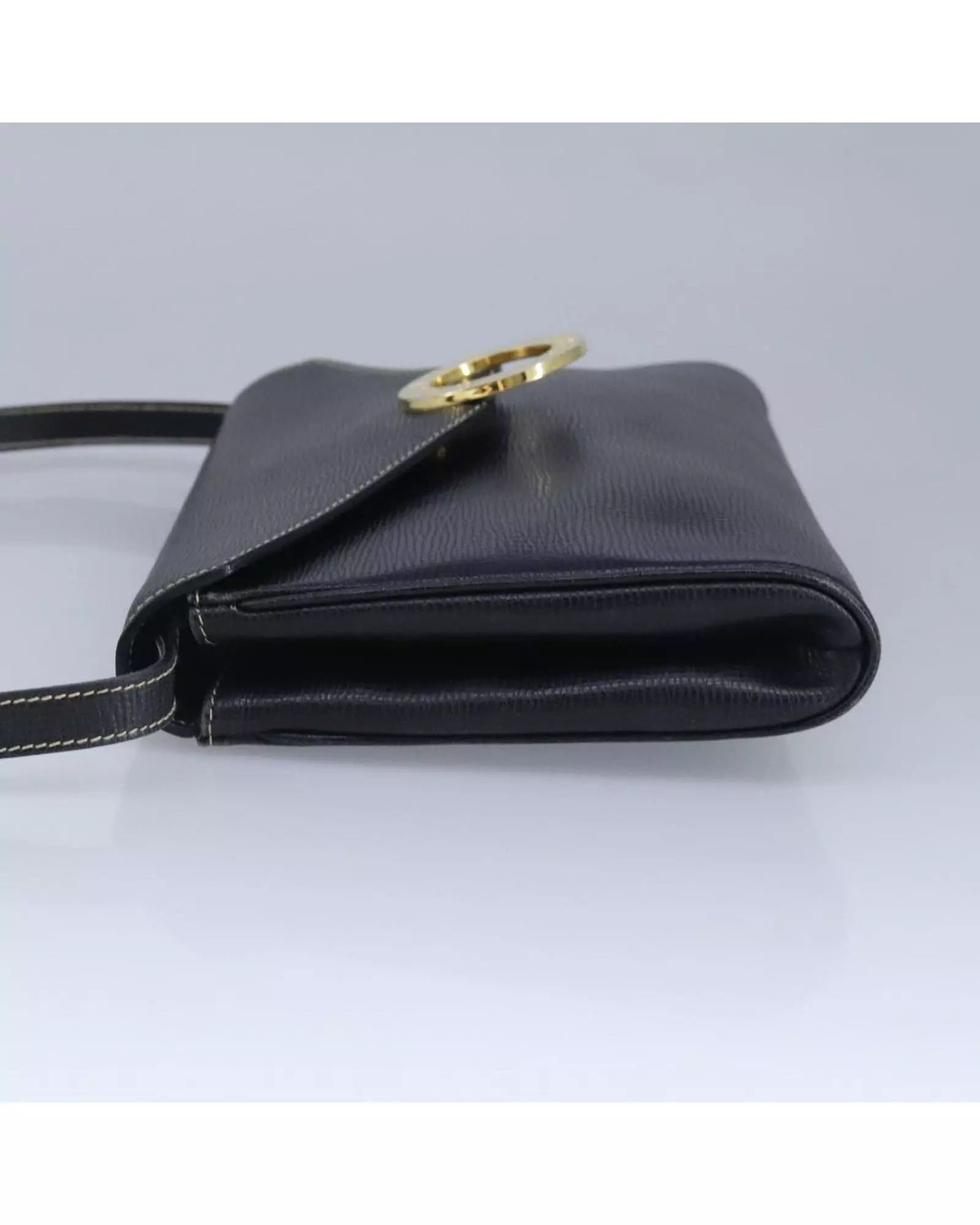 Preloved Vintage Shoulder Bag Circular Logo Women - Black alternative image
