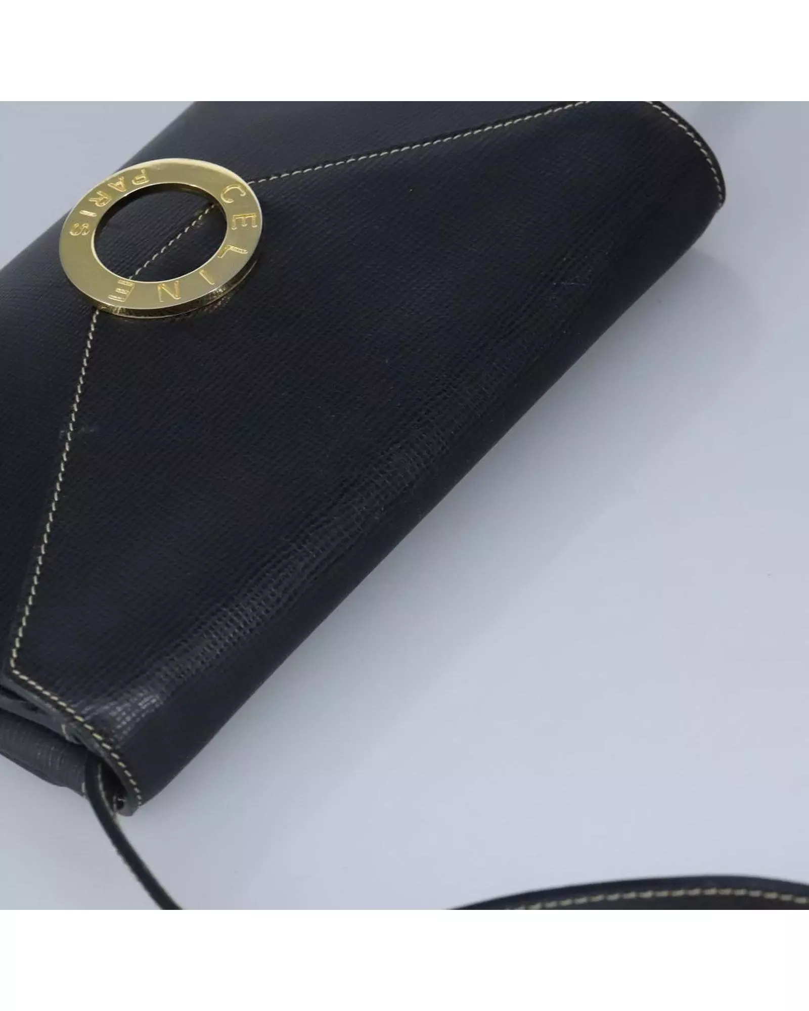 Preloved Vintage Shoulder Bag Circular Logo Women - Black alternative image