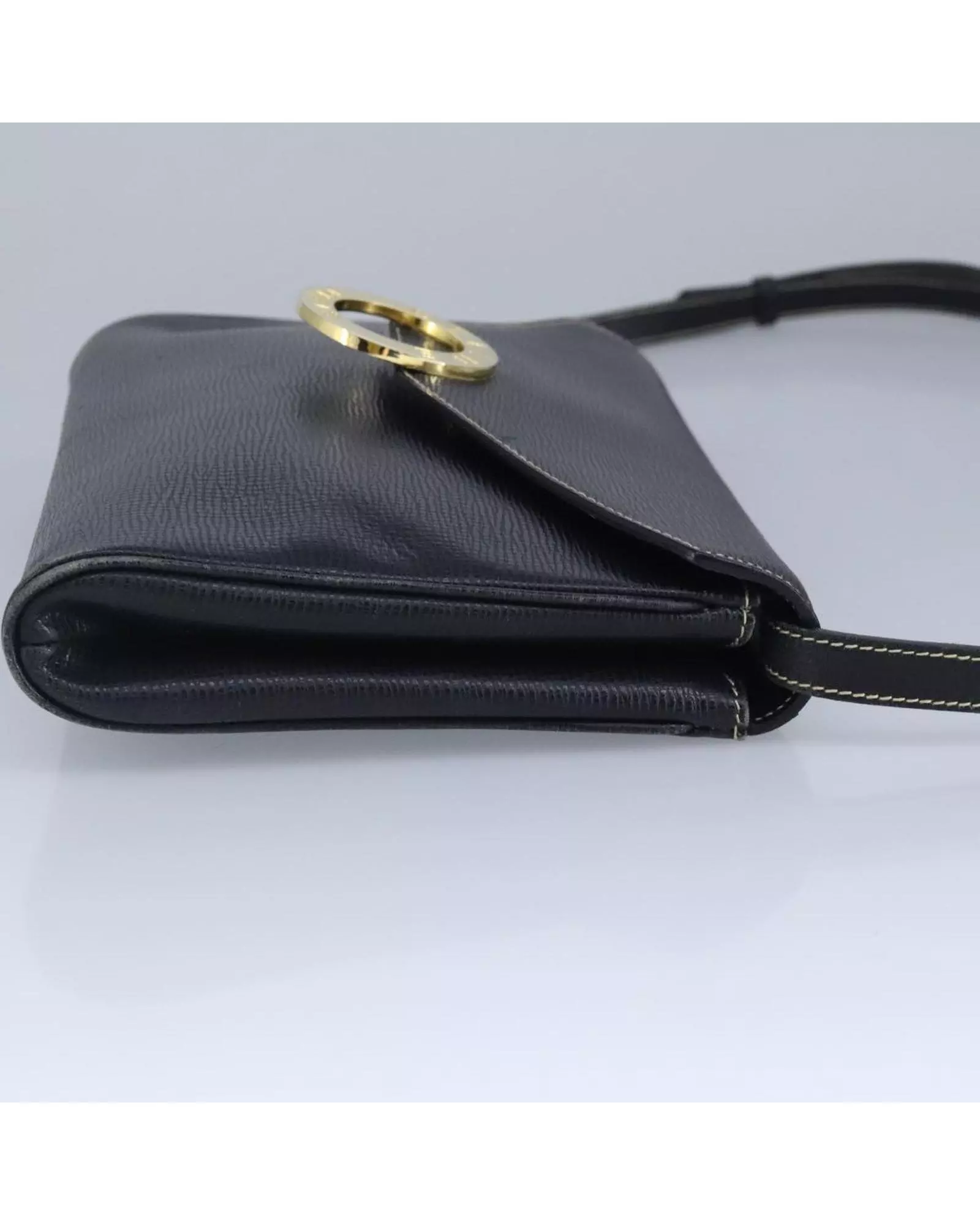 Preloved Vintage Shoulder Bag Circular Logo Women - Black alternative image