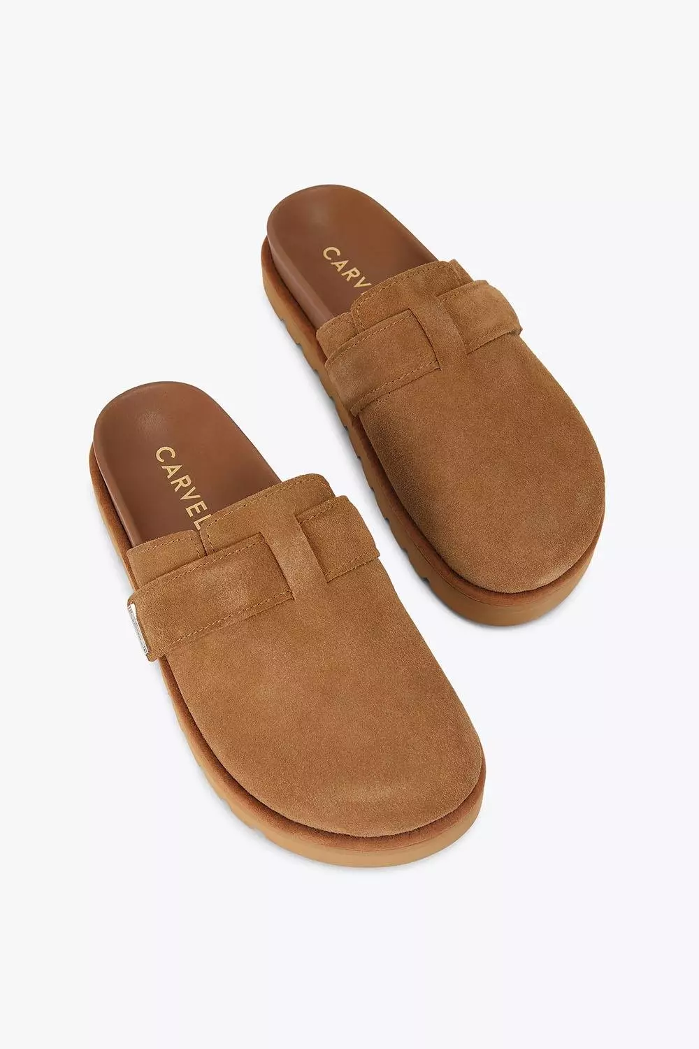 Camel 'Dazzle Mule' Suede Flats alternative image