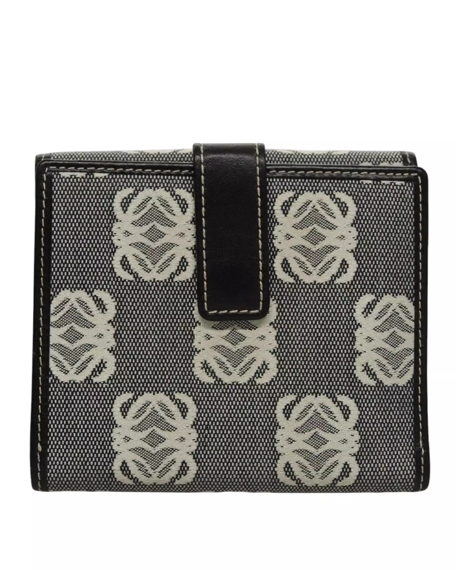 Preloved Anagram Wallet Canvas Leather Women - Grey alternative image