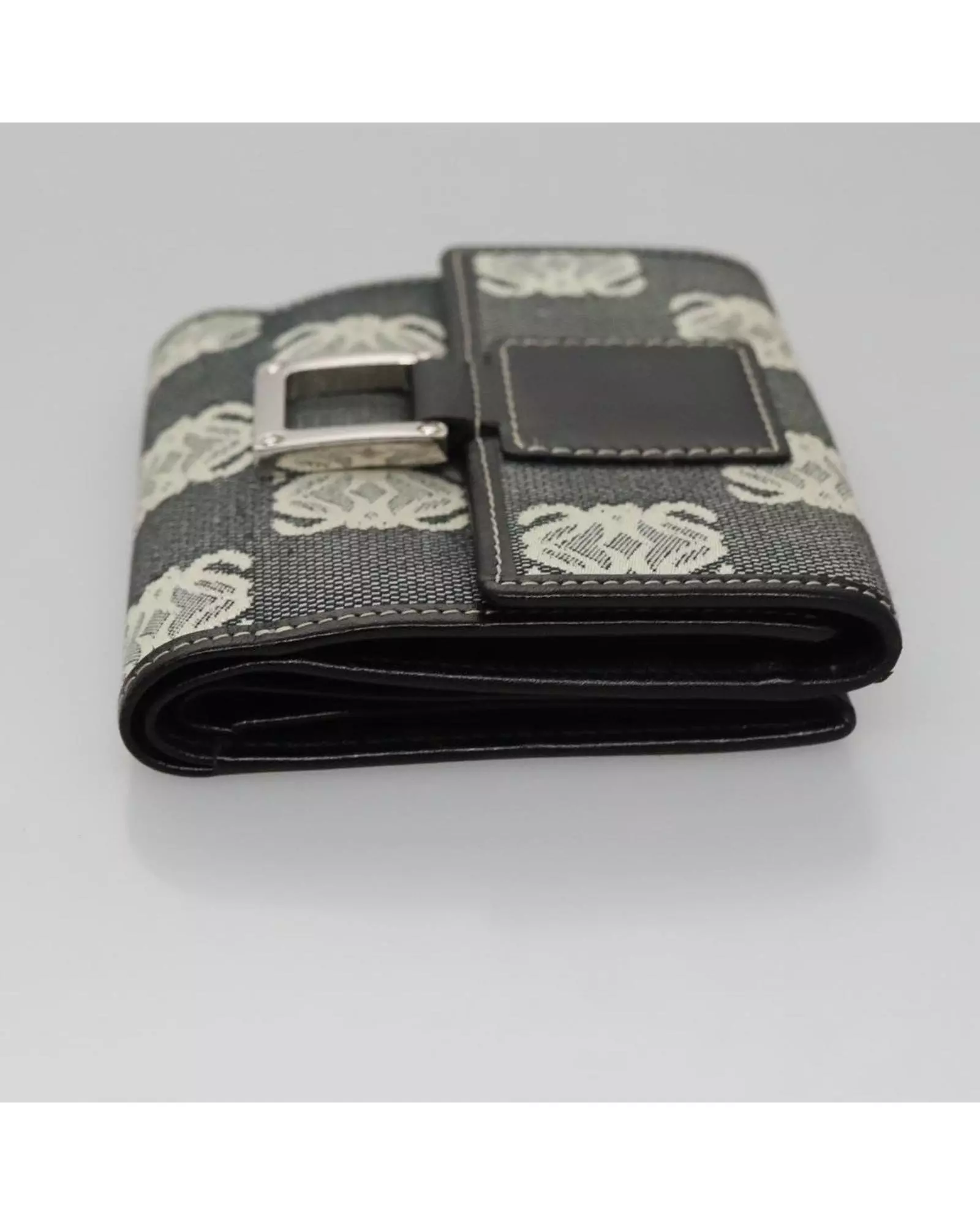 Preloved Anagram Wallet Canvas Leather Women - Grey alternative image