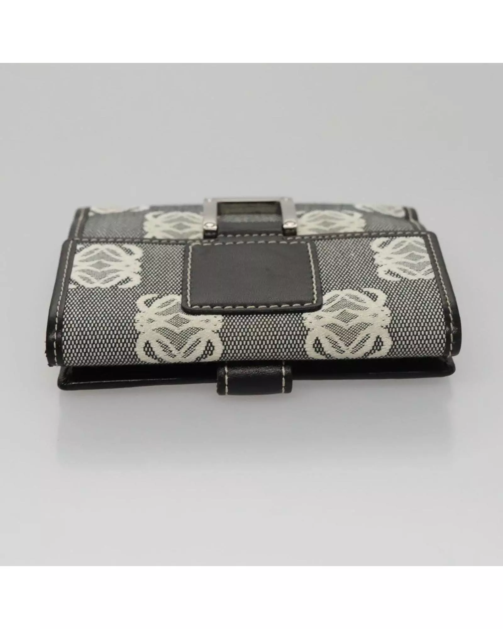 Preloved Anagram Wallet Canvas Leather Women - Grey alternative image