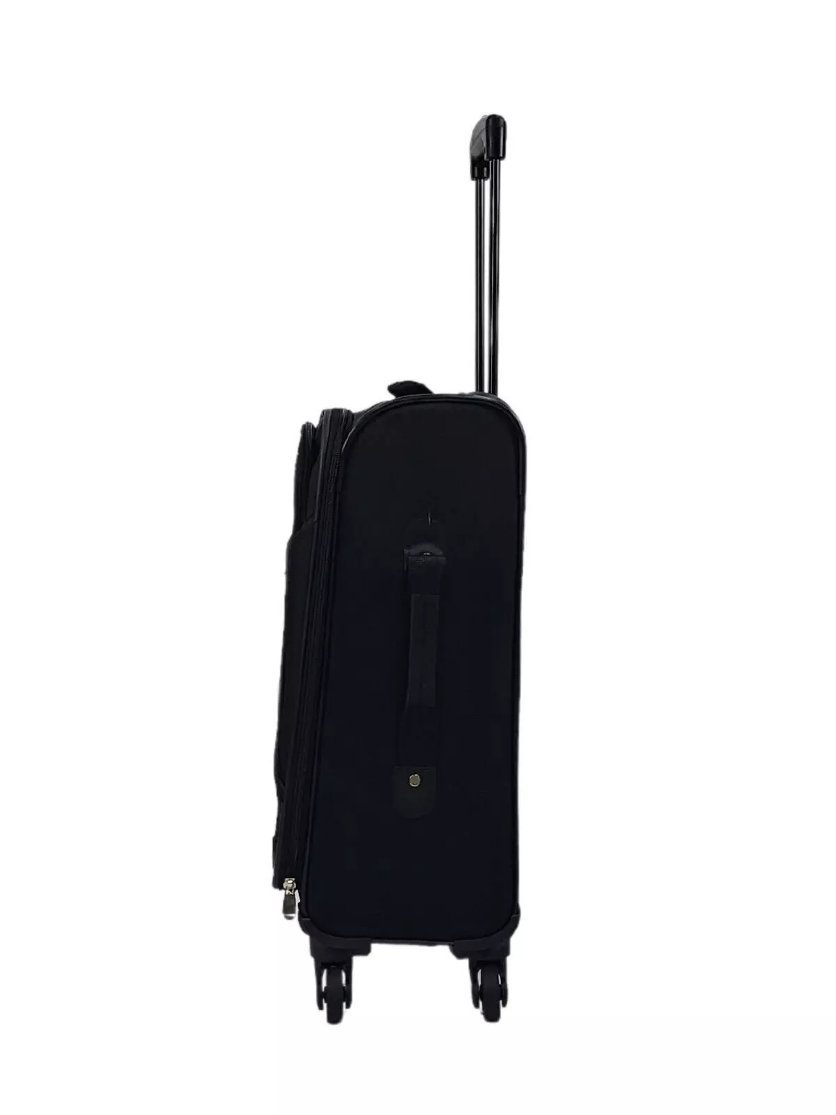 True black Black Lightweight Suitcases 4 Wheel Luggage Travel Cases Soft Bags Cabin Set alternative image