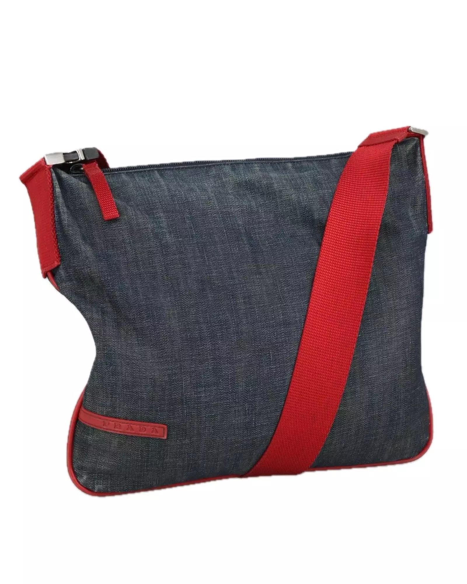 Preloved Denim Messenger Bag Crossbody Style Women - Navy Shoulder alternative image