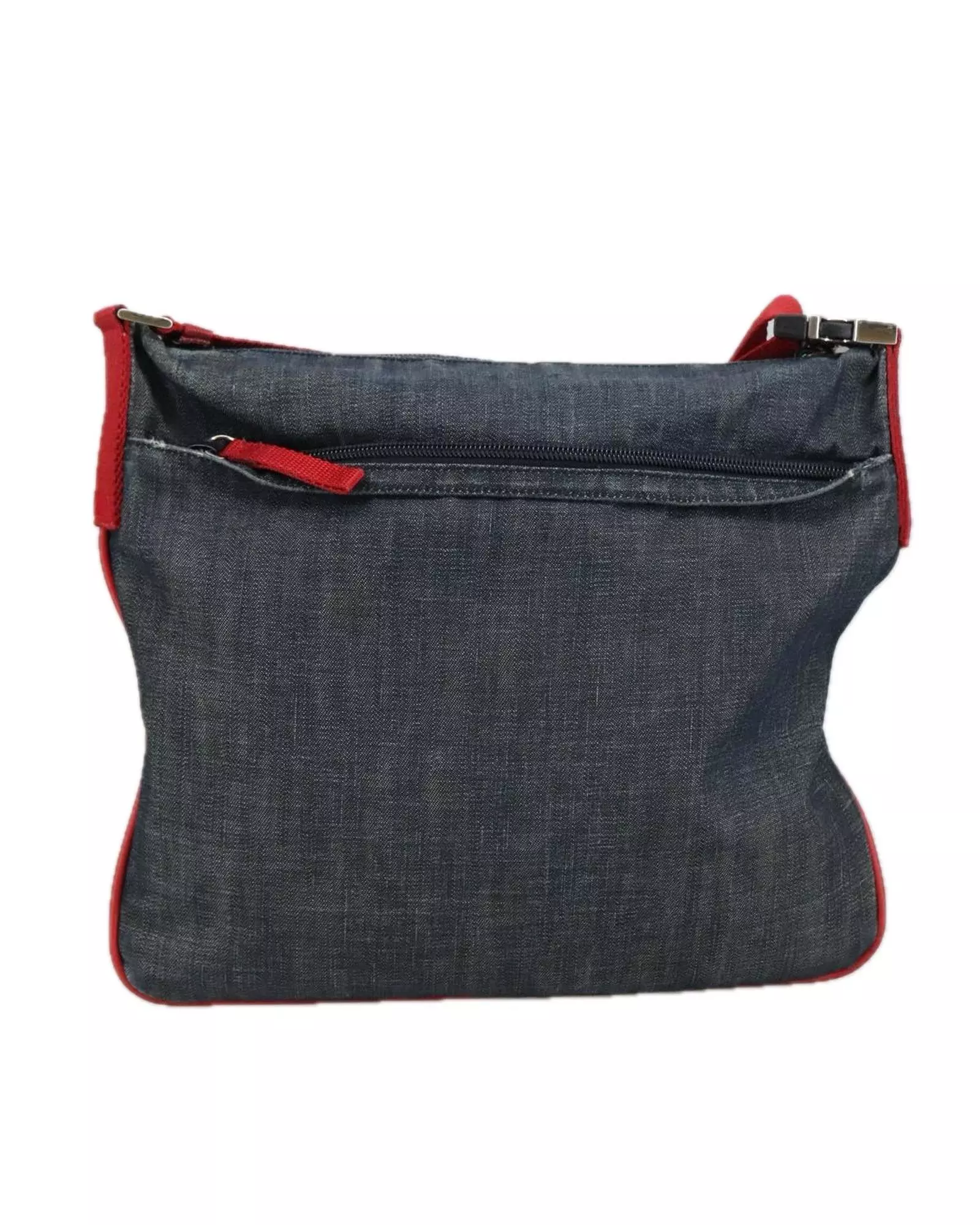 Preloved Denim Messenger Bag Crossbody Style Women - Navy Shoulder alternative image