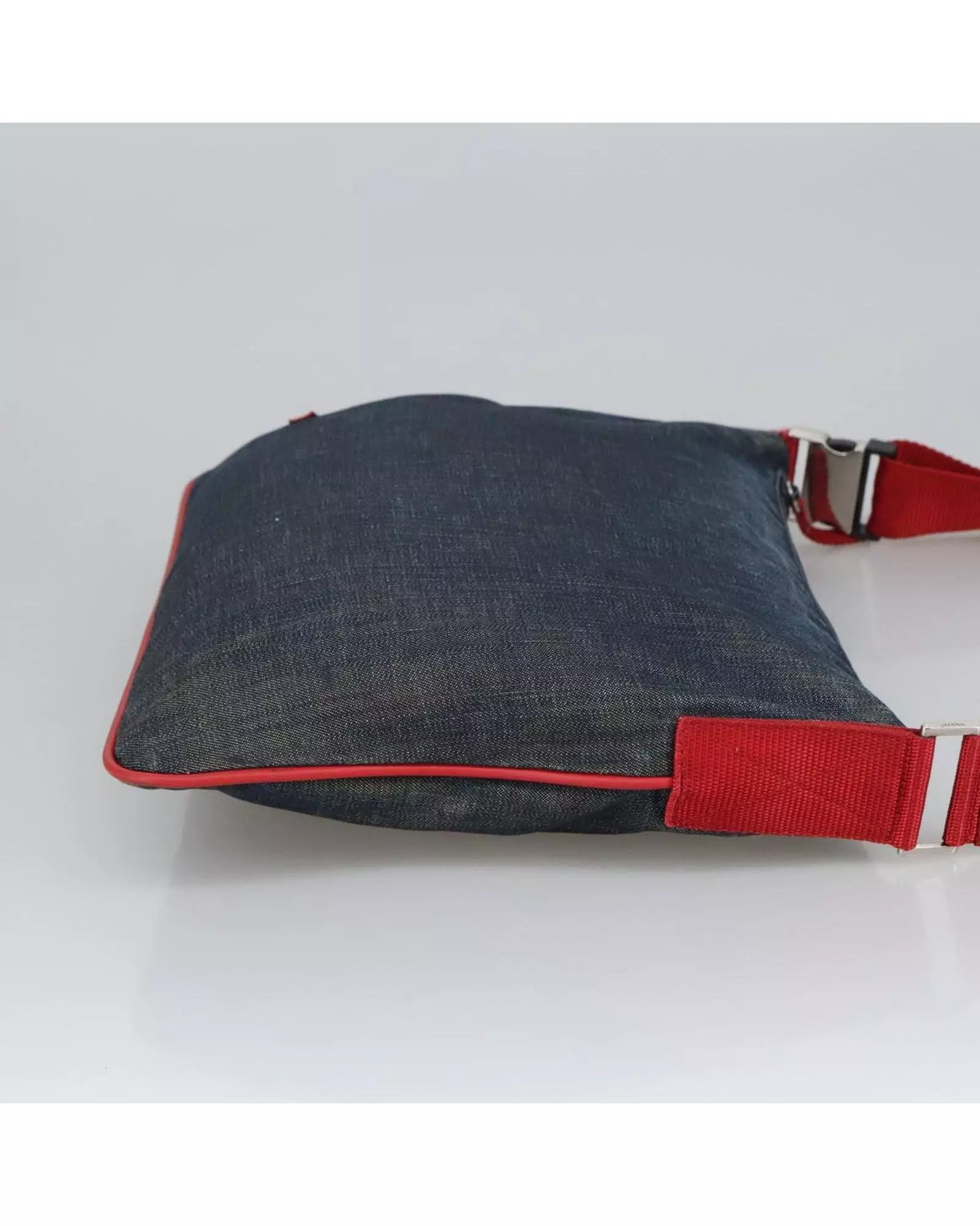 Preloved Denim Messenger Bag Crossbody Style Women - Navy Shoulder alternative image