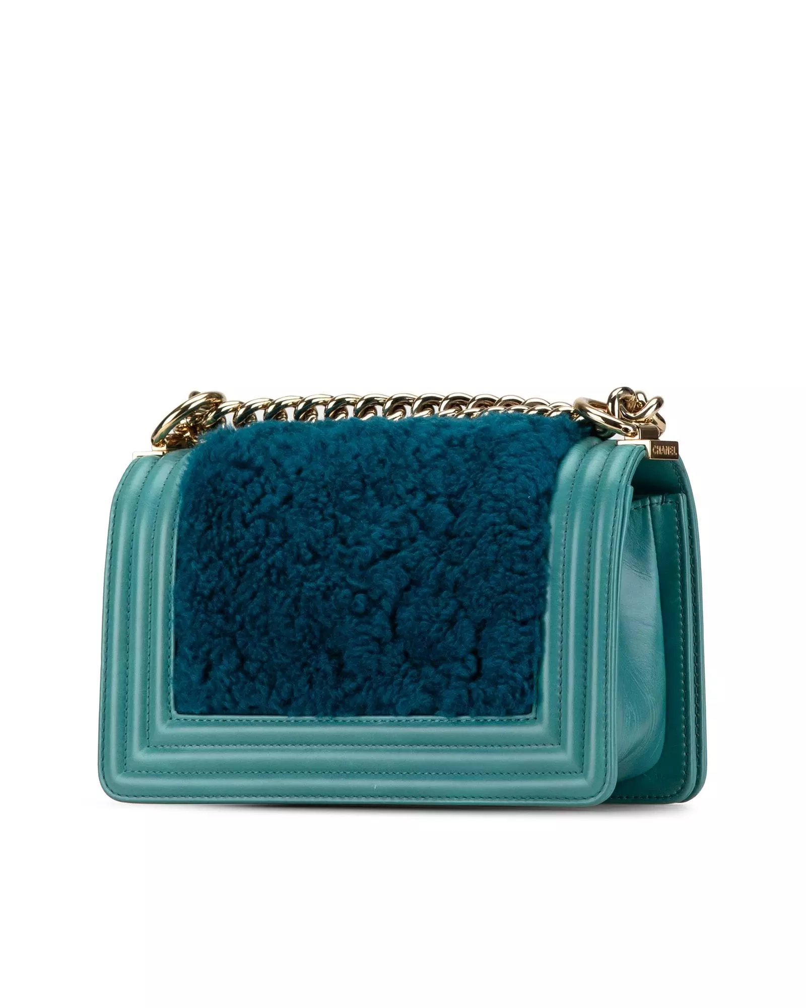 Preloved Boy Crossbody Teal Shearling Wo - Blue Crossbody Bags alternative image
