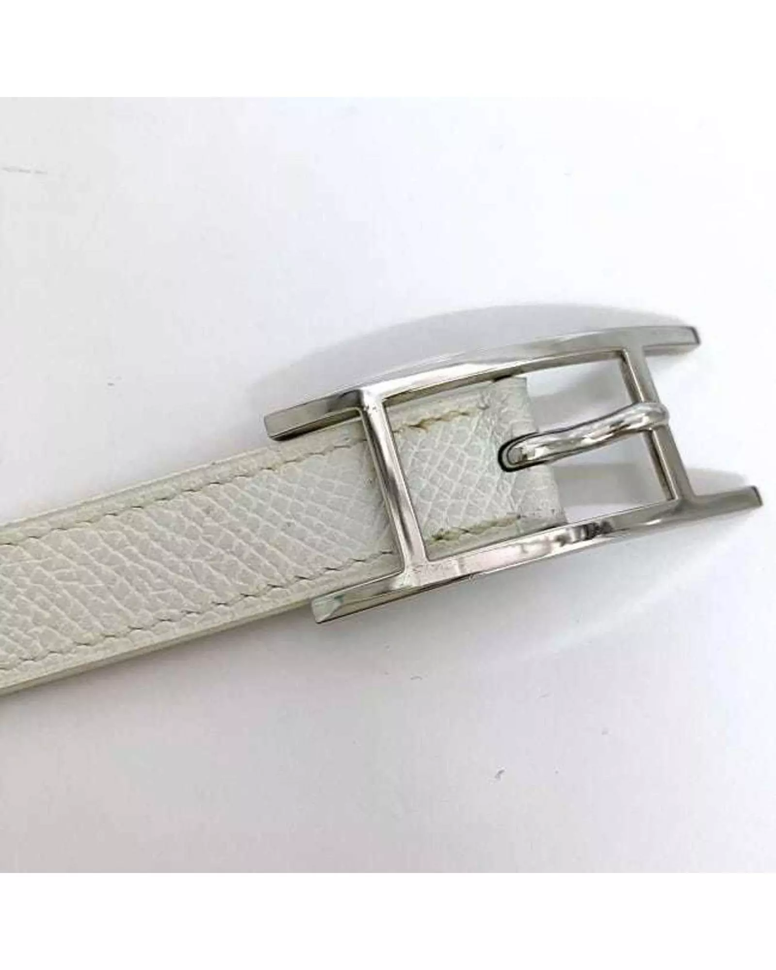 Preloved Reversible Leather H Belt Wo - White Bracelets alternative image