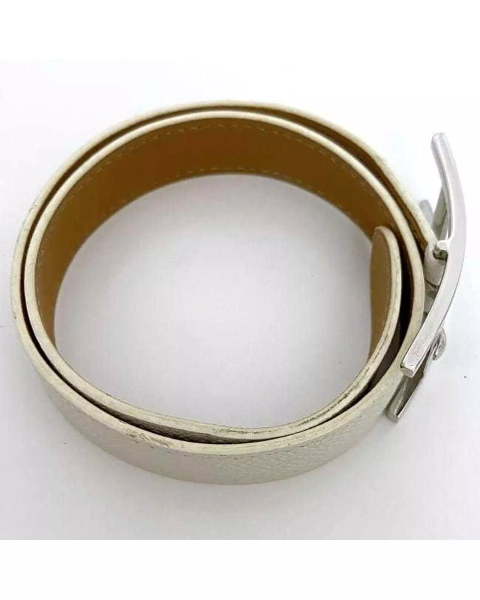 Preloved Reversible Leather H Belt Wo - White Bracelets alternative image
