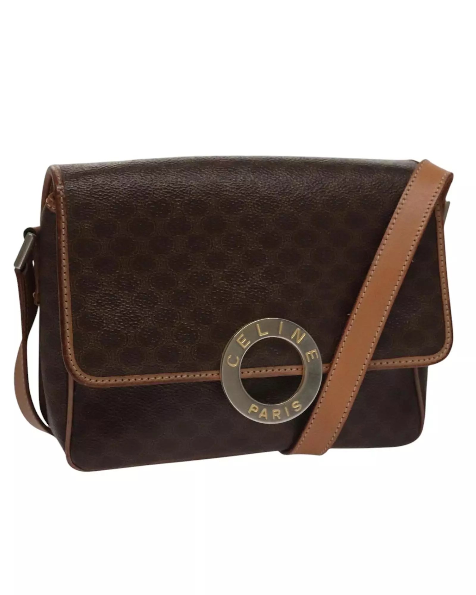 Preloved Vintage Paris Logo Shoulder Bag Women - Brown alternative image