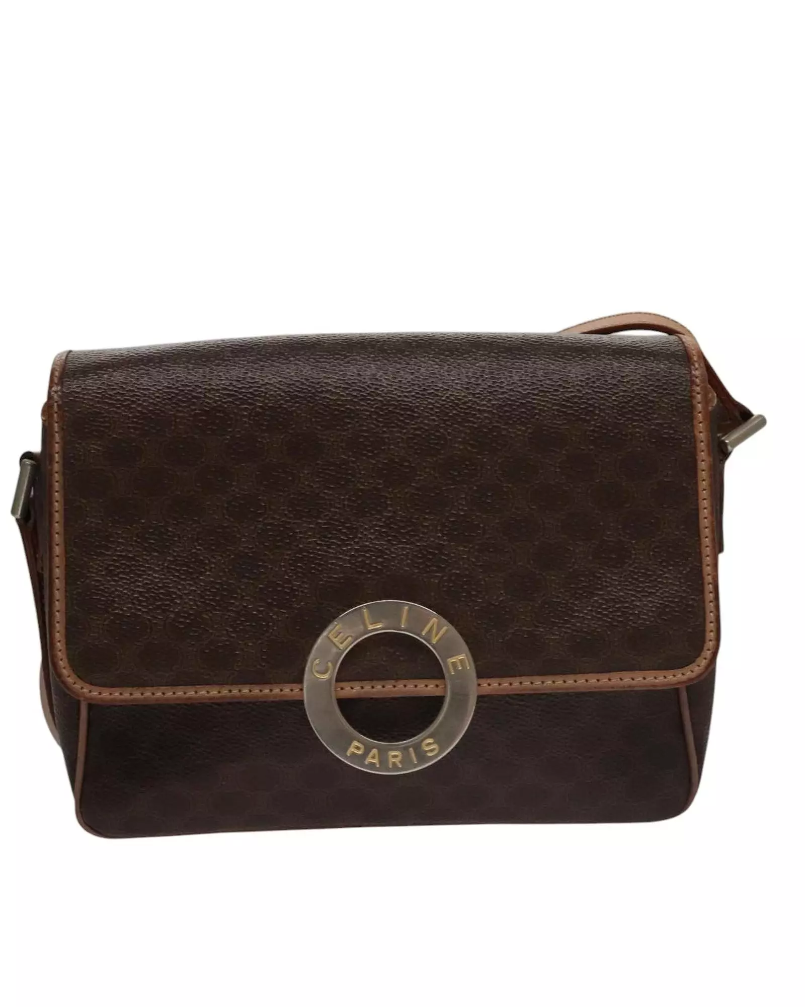 Preloved Vintage Paris Logo Shoulder Bag Women - Brown alternative image