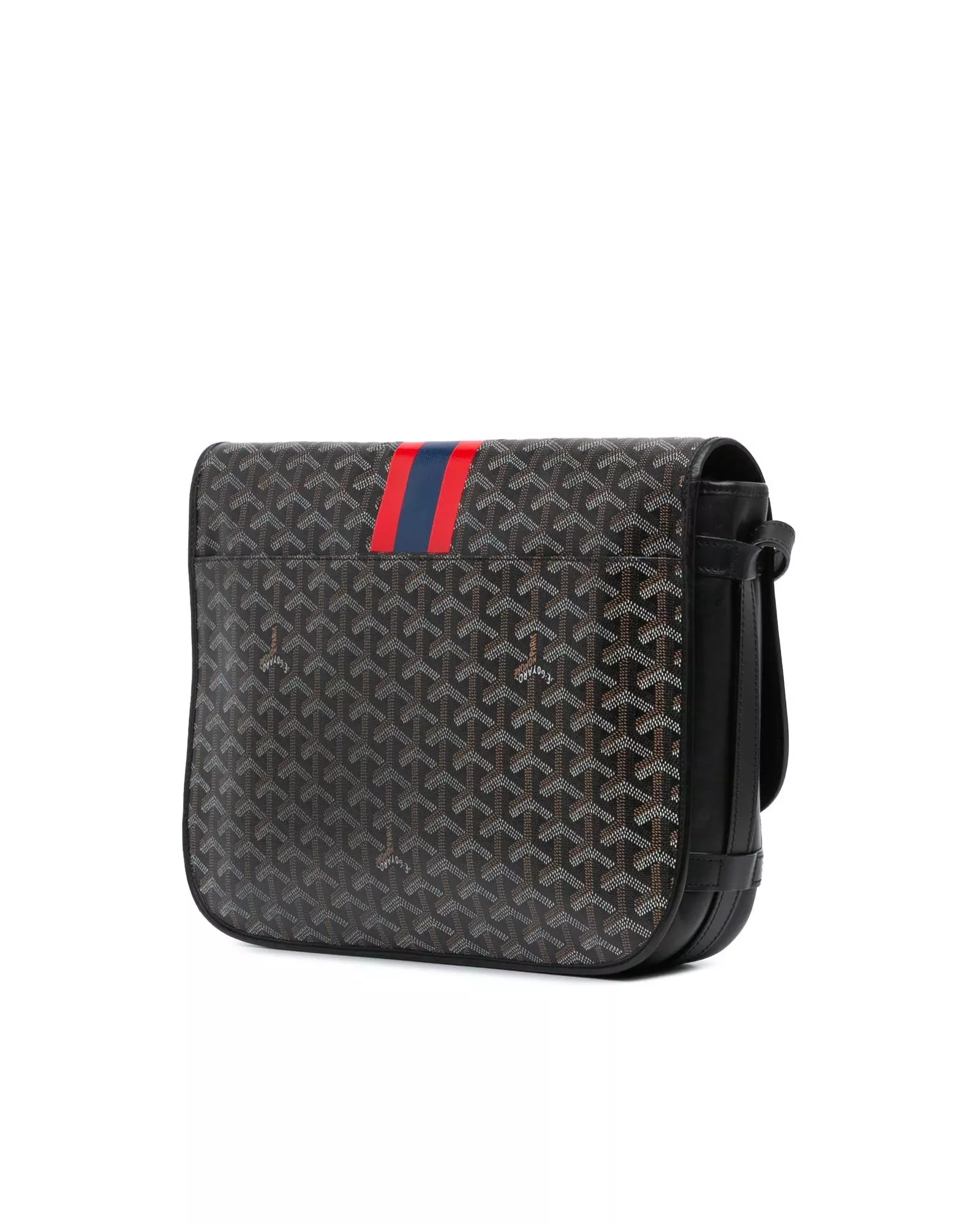 Preloved Crossbody Bag with Chevron Pattern Wo - Black Crossbody alternative image