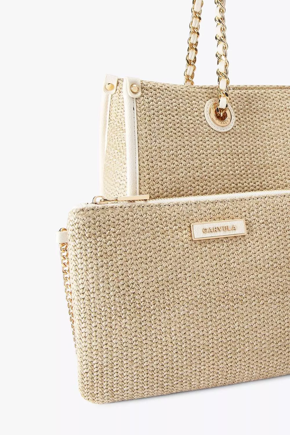Beige 'Sorrento Midi Raffia'  Bag alternative image