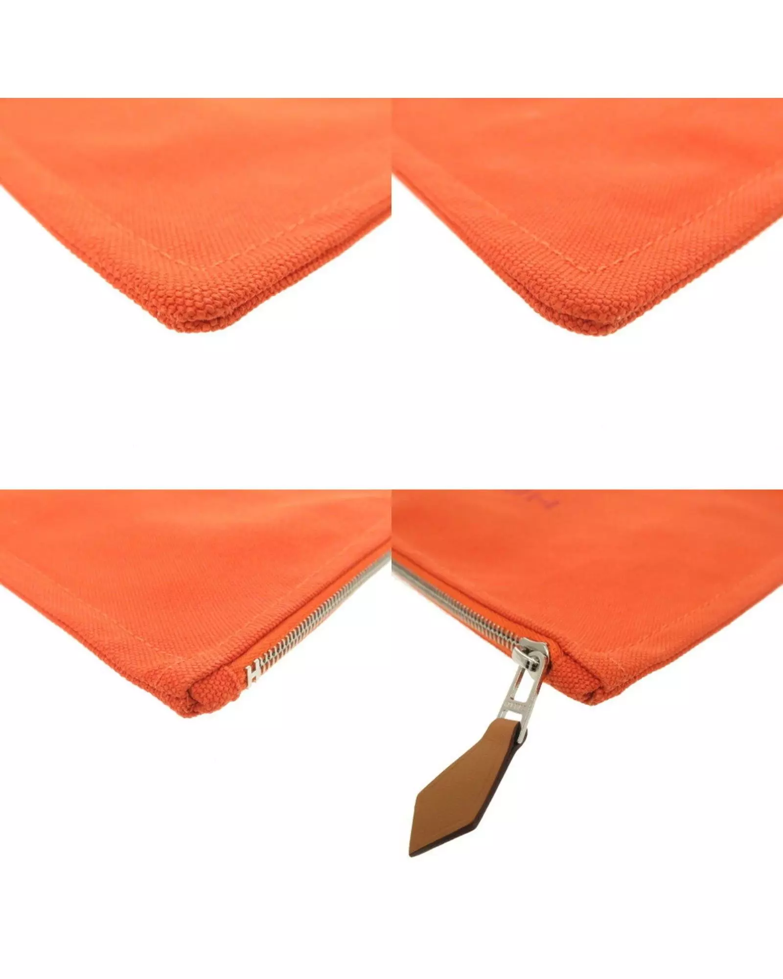 Preloved Canvas Clutch Bag Women - Orange alternative image
