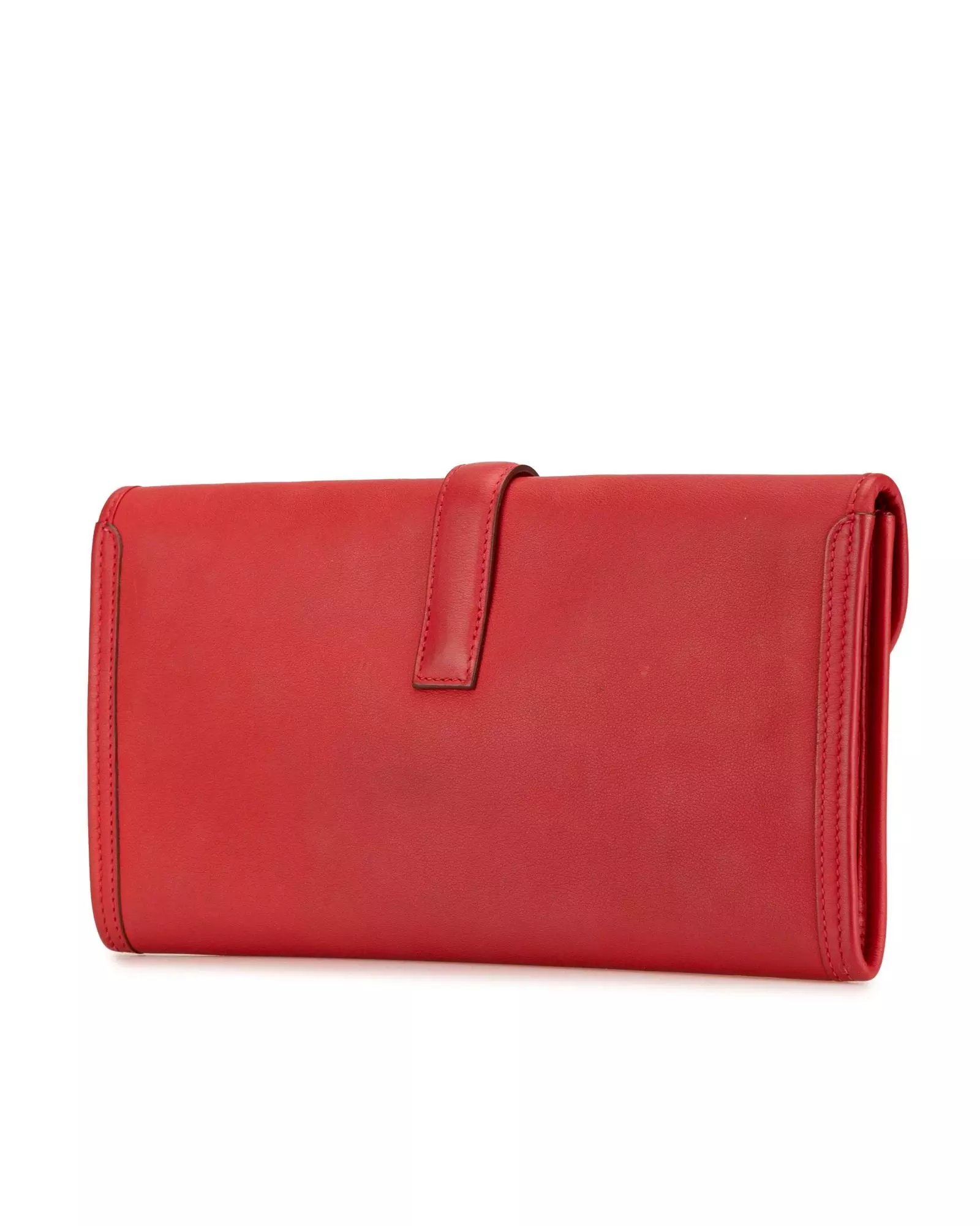 Preloved Haut Courroies Clutch Red Leather Women Clutch Bags alternative image