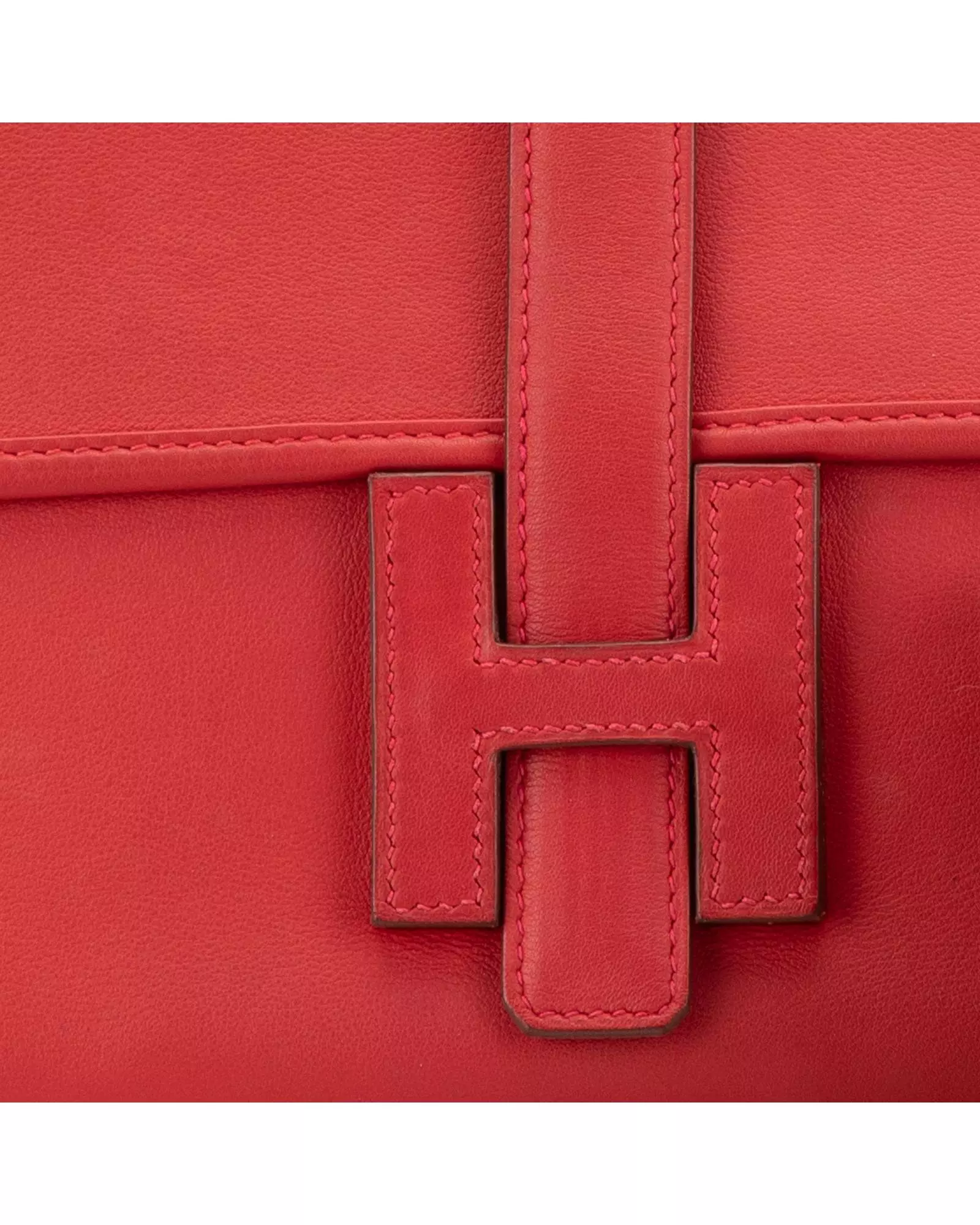 Preloved Haut Courroies Clutch Red Leather Women Clutch Bags alternative image