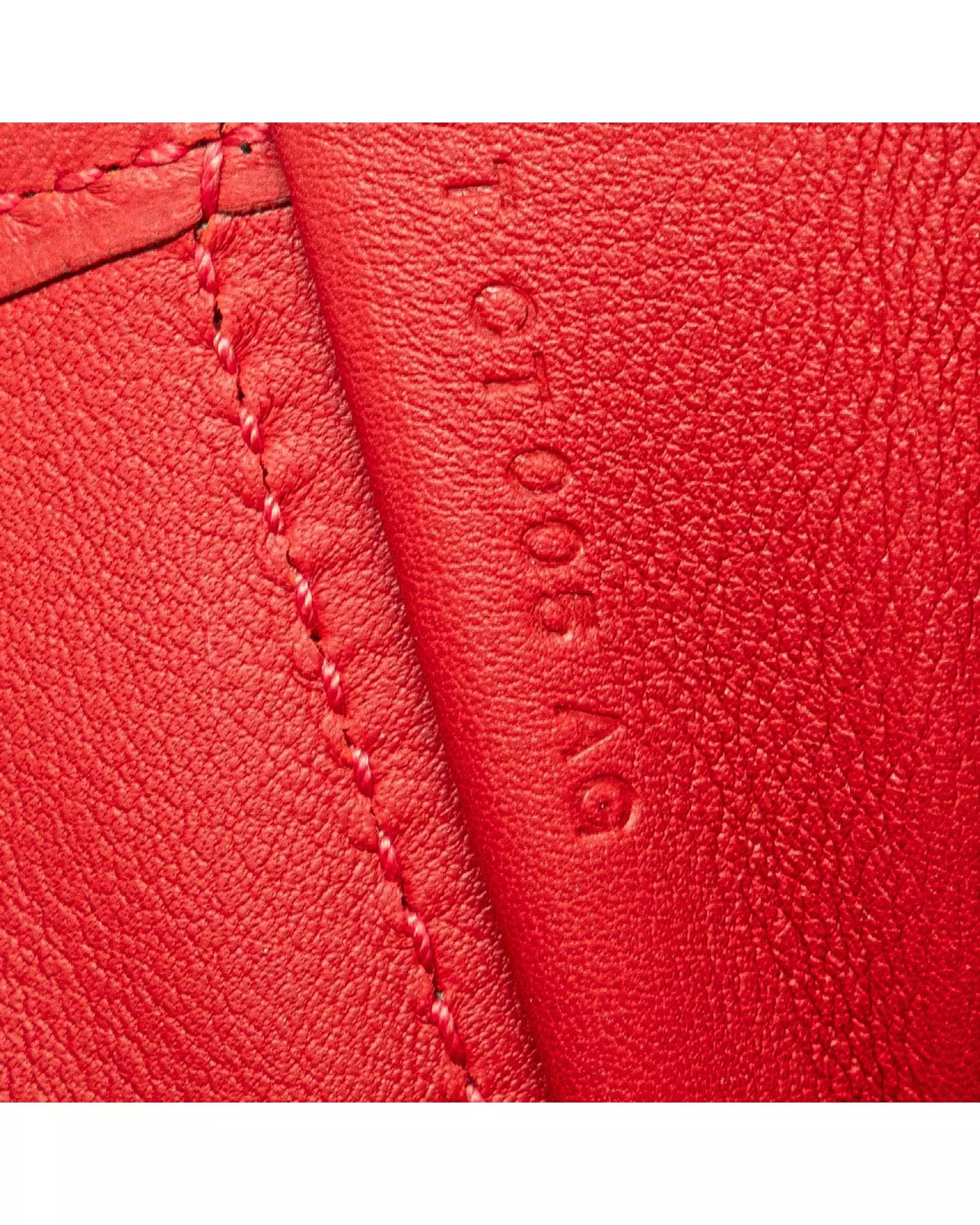 Preloved Haut Courroies Clutch Red Leather Women Clutch Bags alternative image