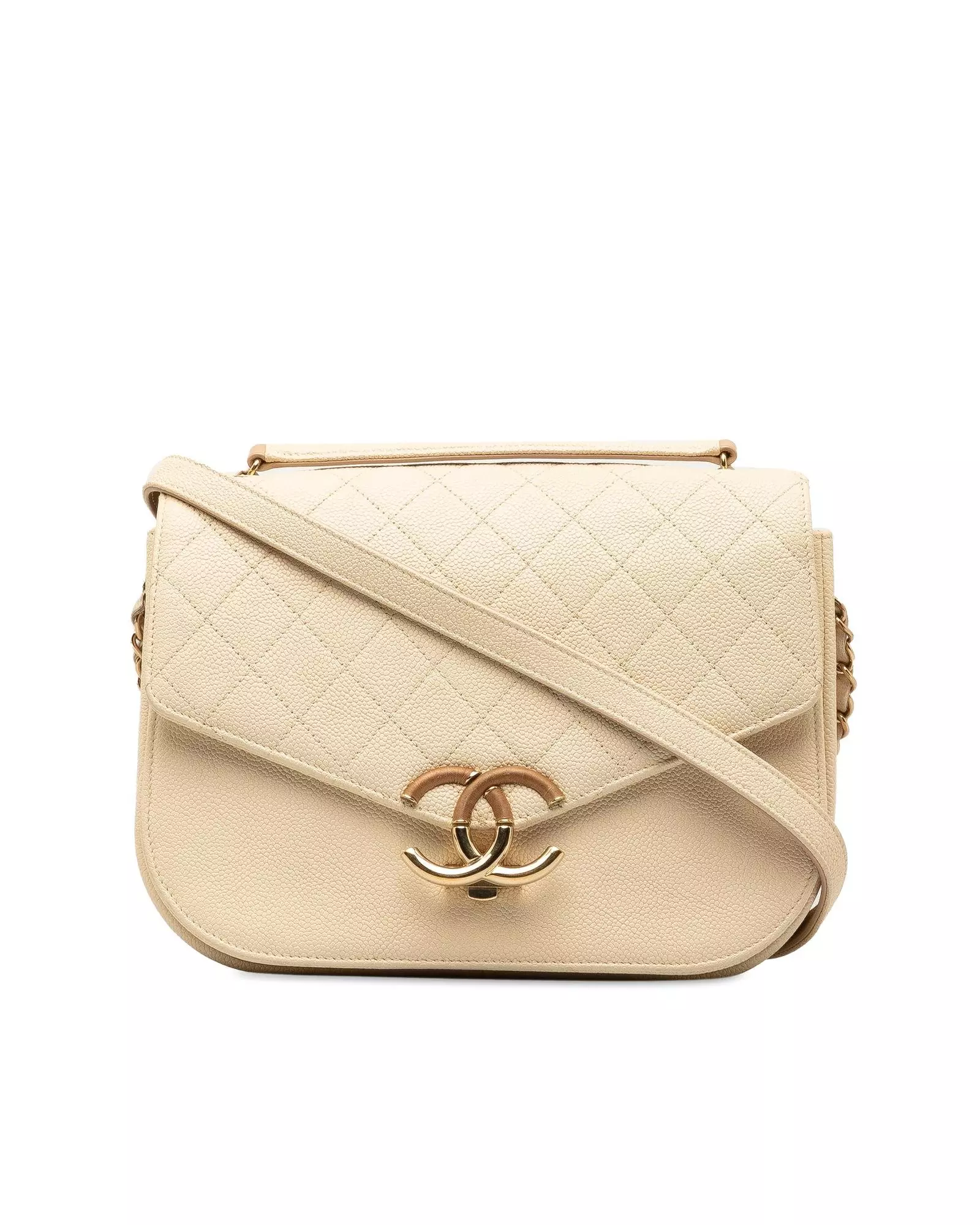 Preloved Quilted Leather Crossbody Bag Wo - Brown Messenger Bags alternative image