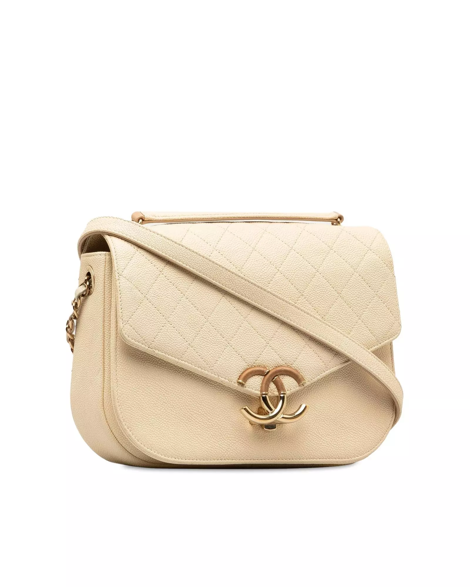 Preloved Quilted Leather Crossbody Bag Wo - Brown Messenger Bags alternative image