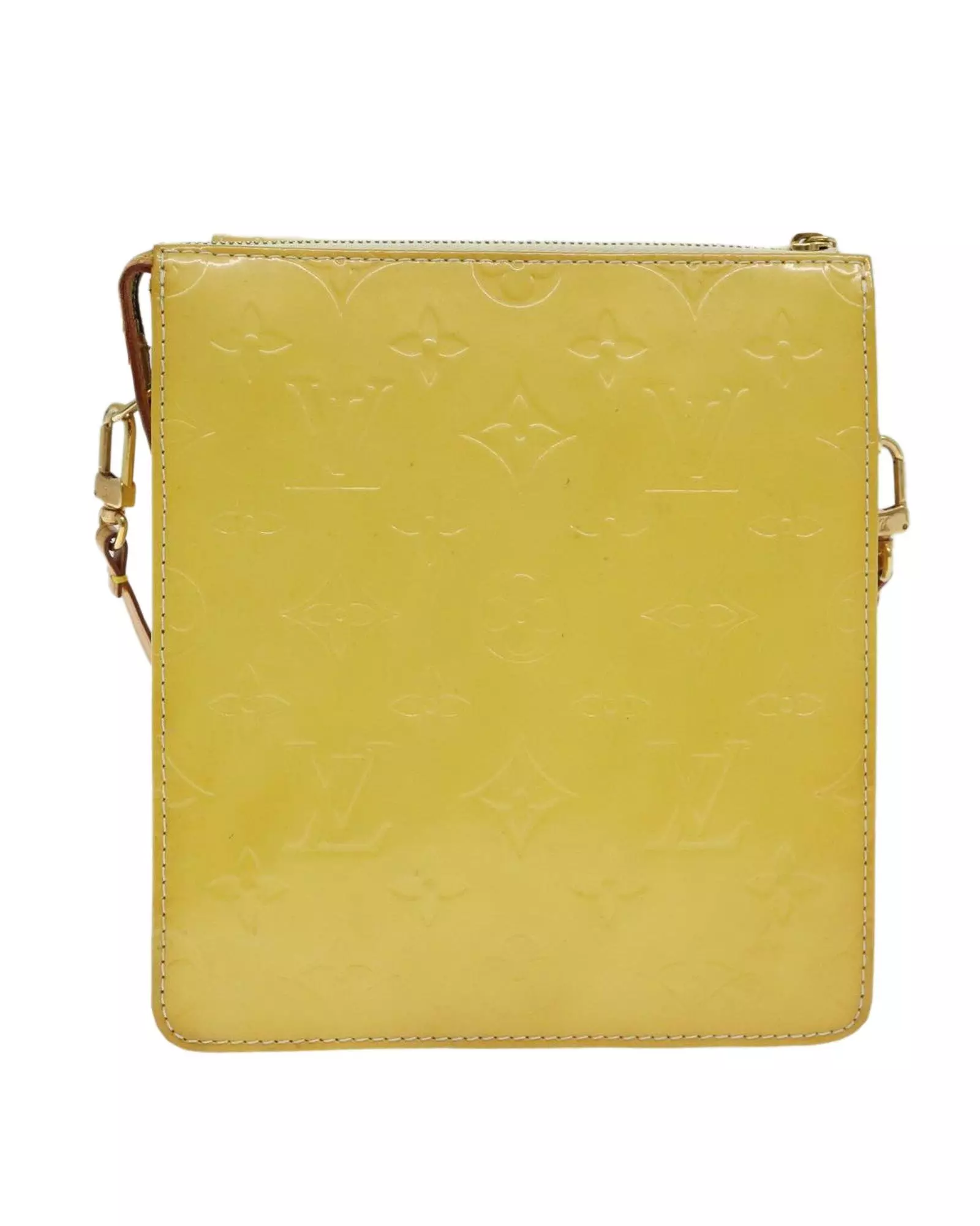 Preloved Pochette M91046 Crossbody Bag Wo - Lime Yellow Wallets alternative image