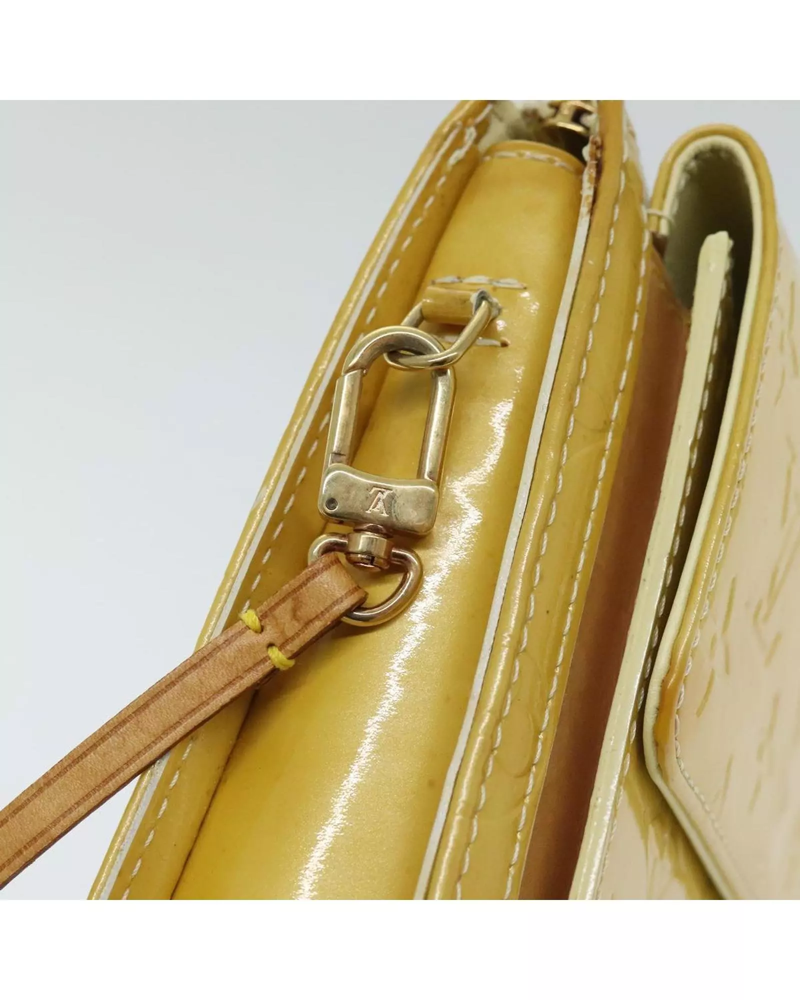 Preloved Pochette M91046 Crossbody Bag Wo - Lime Yellow Wallets alternative image