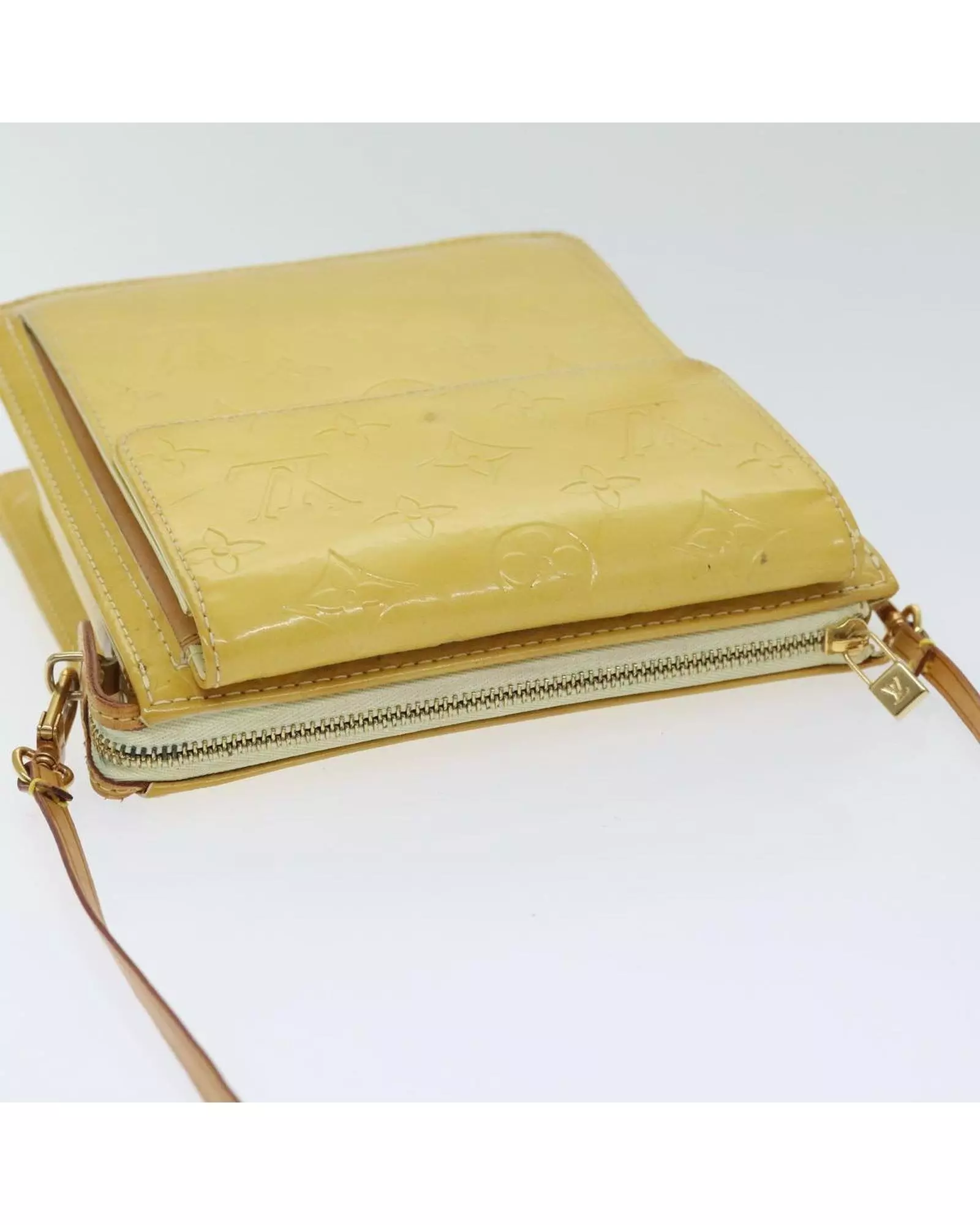 Preloved Pochette M91046 Crossbody Bag Wo - Lime Yellow Wallets alternative image