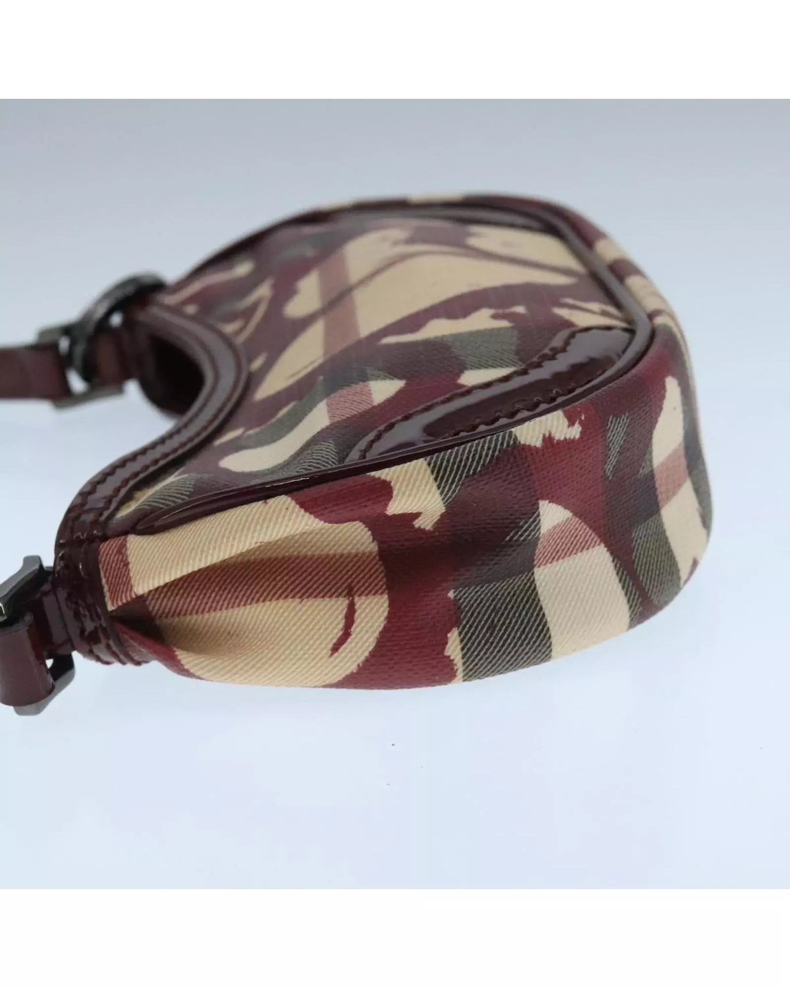 Preloved Heart Print Canvas Mini Bag Wo - Beige Clutch Bags alternative image