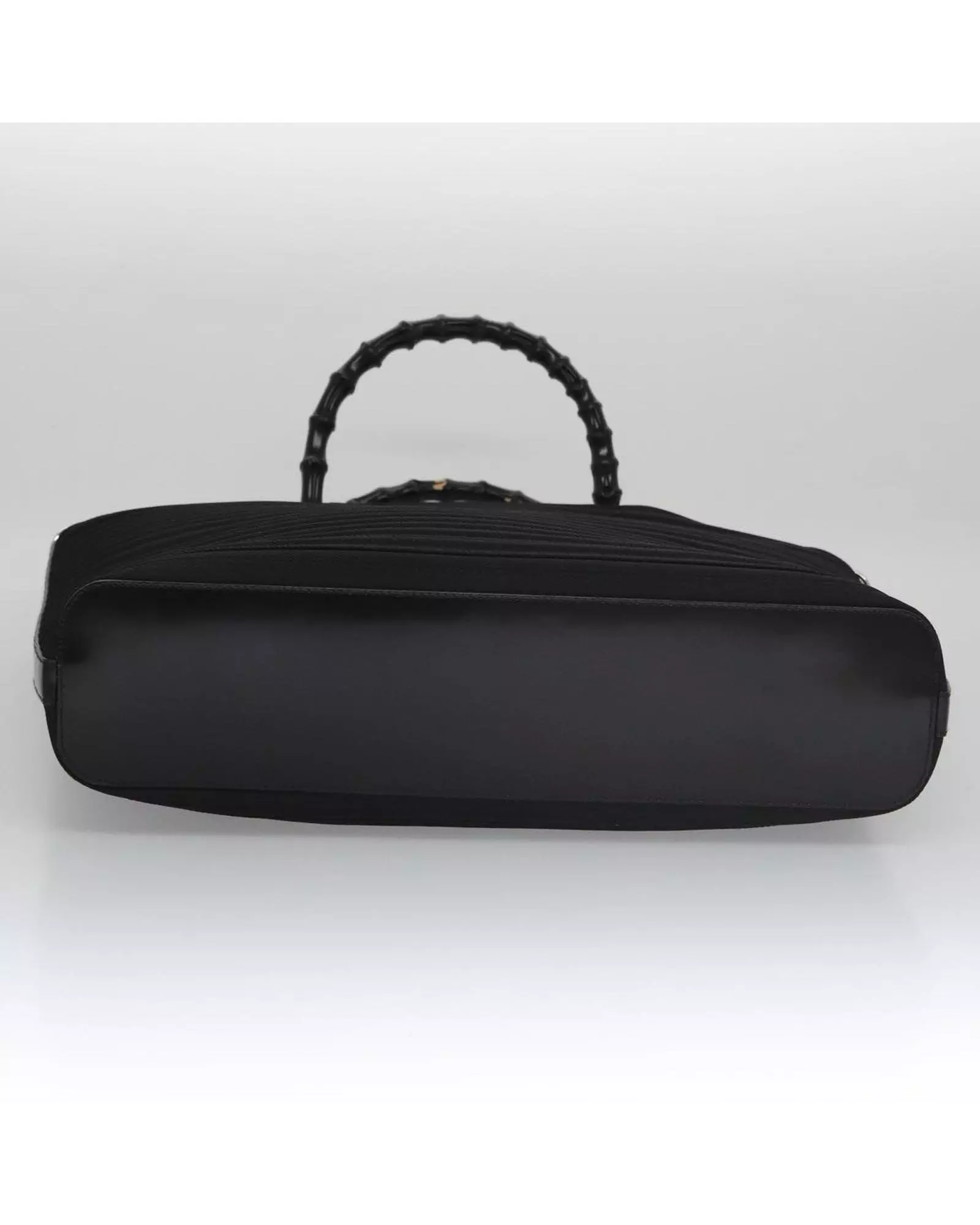 Preloved Bamboo Shopper Tote Black Pleated Women Handbags alternative image