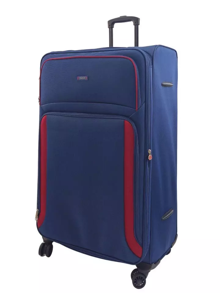 Navy Soft 4 pcs Luggage 8 Wheel Light Travel Suitcase Set alternative image