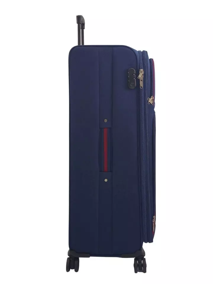 Navy Soft 4 pcs Luggage 8 Wheel Light Travel Suitcase Set alternative image