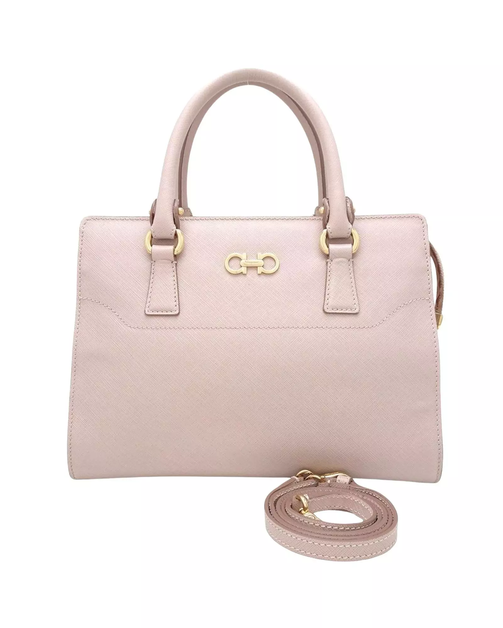 Preloved Satchel Handbag Top Zip Closure Women - Pink alternative image