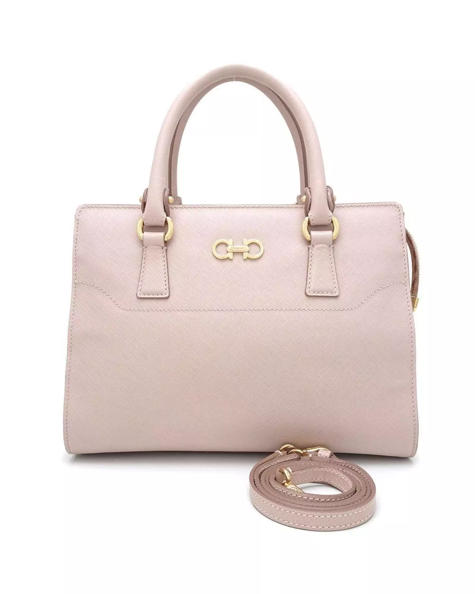 Preloved Satchel Handbag Top Zip Closure Women - Pink alternative image