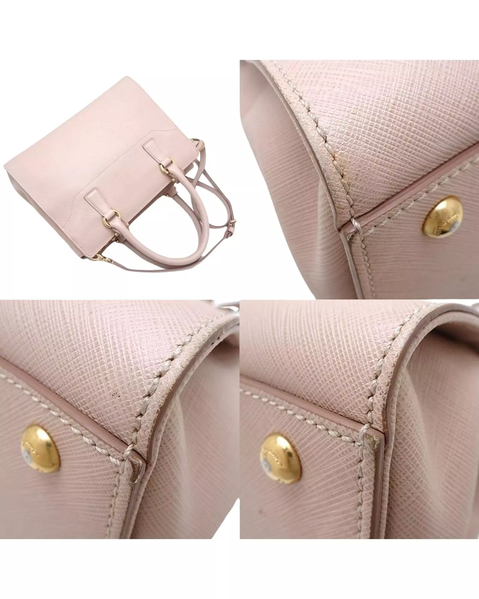 Preloved Satchel Handbag Top Zip Closure Women - Pink alternative image