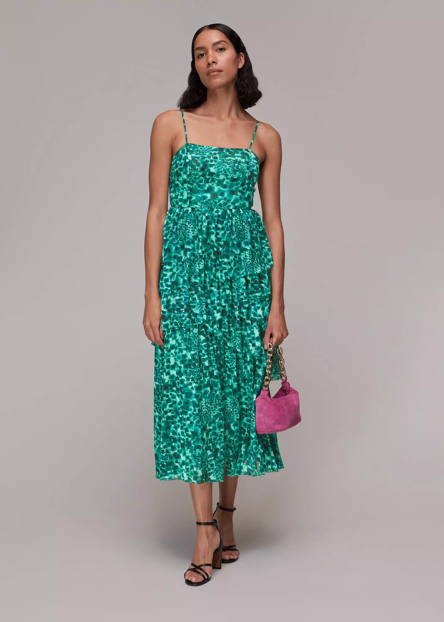 Green Watercolour Wildcat Tier Dress alternative image