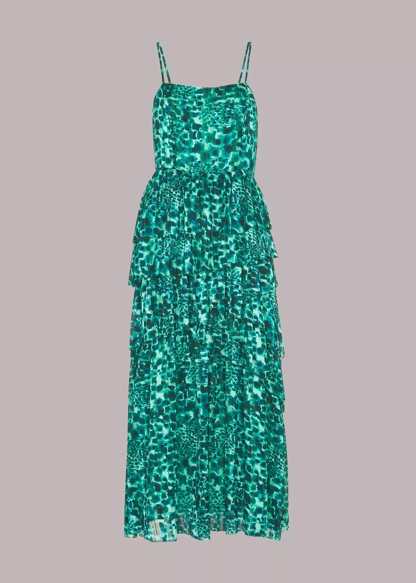 Green Watercolour Wildcat Tier Dress alternative image