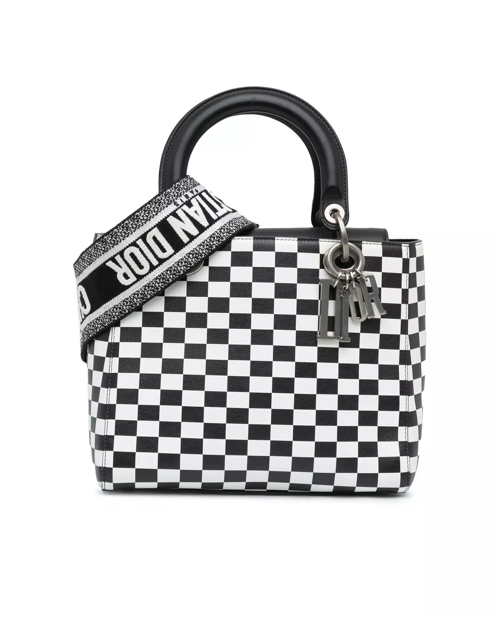 Preloved Caro Checkerboard Handbag Wo - Black Messenger Bags alternative image