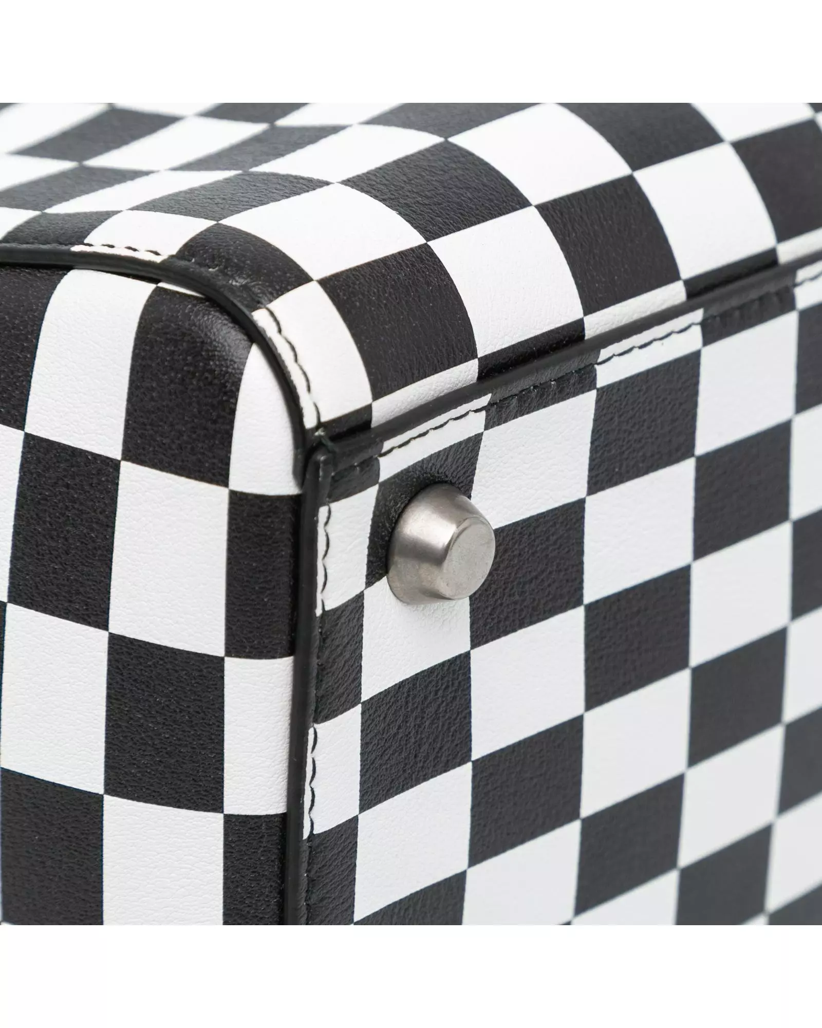 Preloved Caro Checkerboard Handbag Wo - Black Messenger Bags alternative image