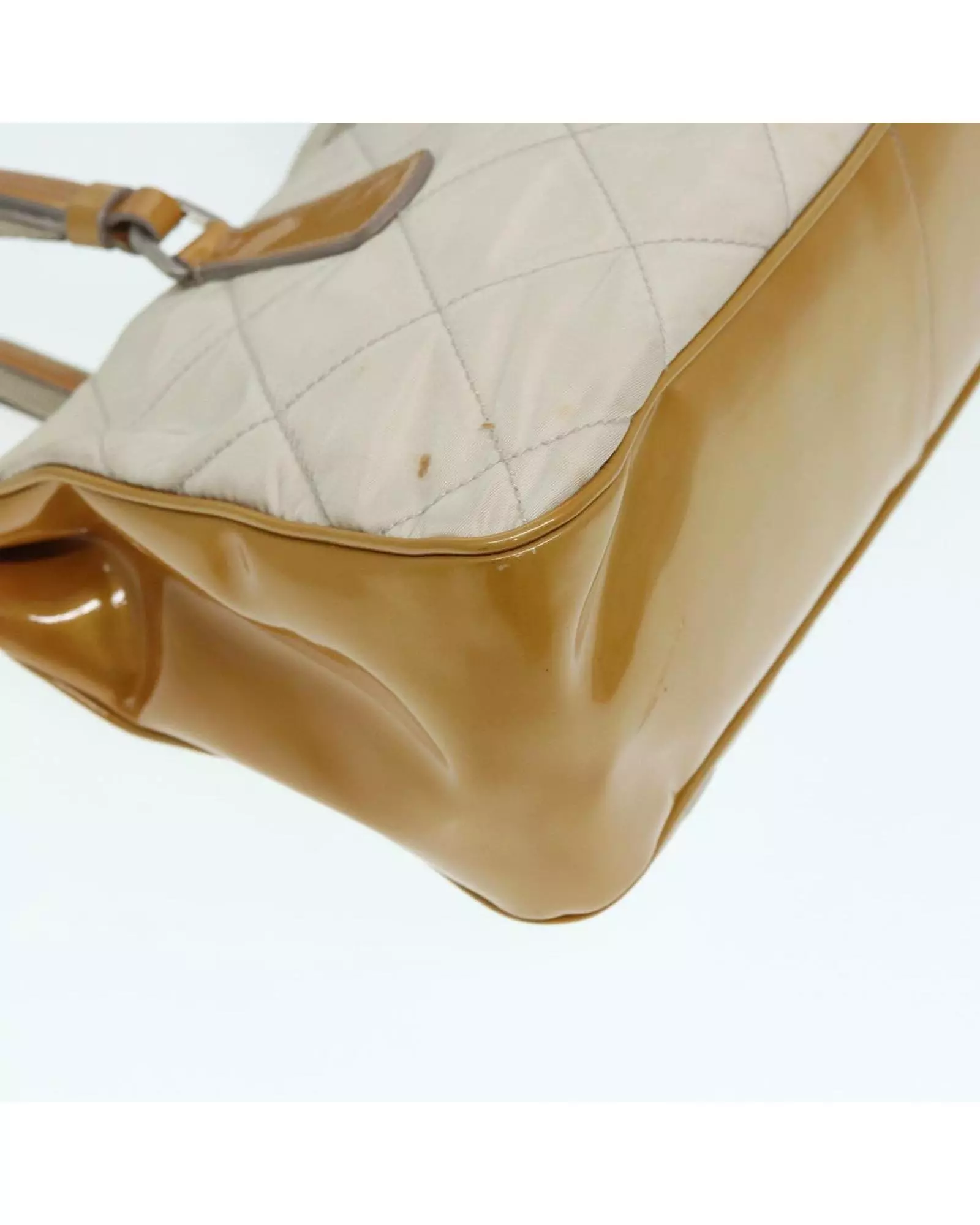 Beige Preloved Quilted Tote Bag BeigeMustard Wo Shoulder Bags alternative image