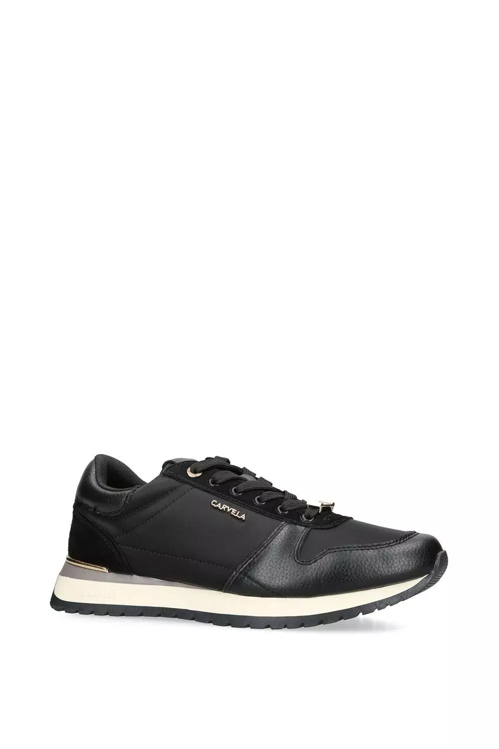 Black 'Track Star' Suede Fabric Trainers alternative image