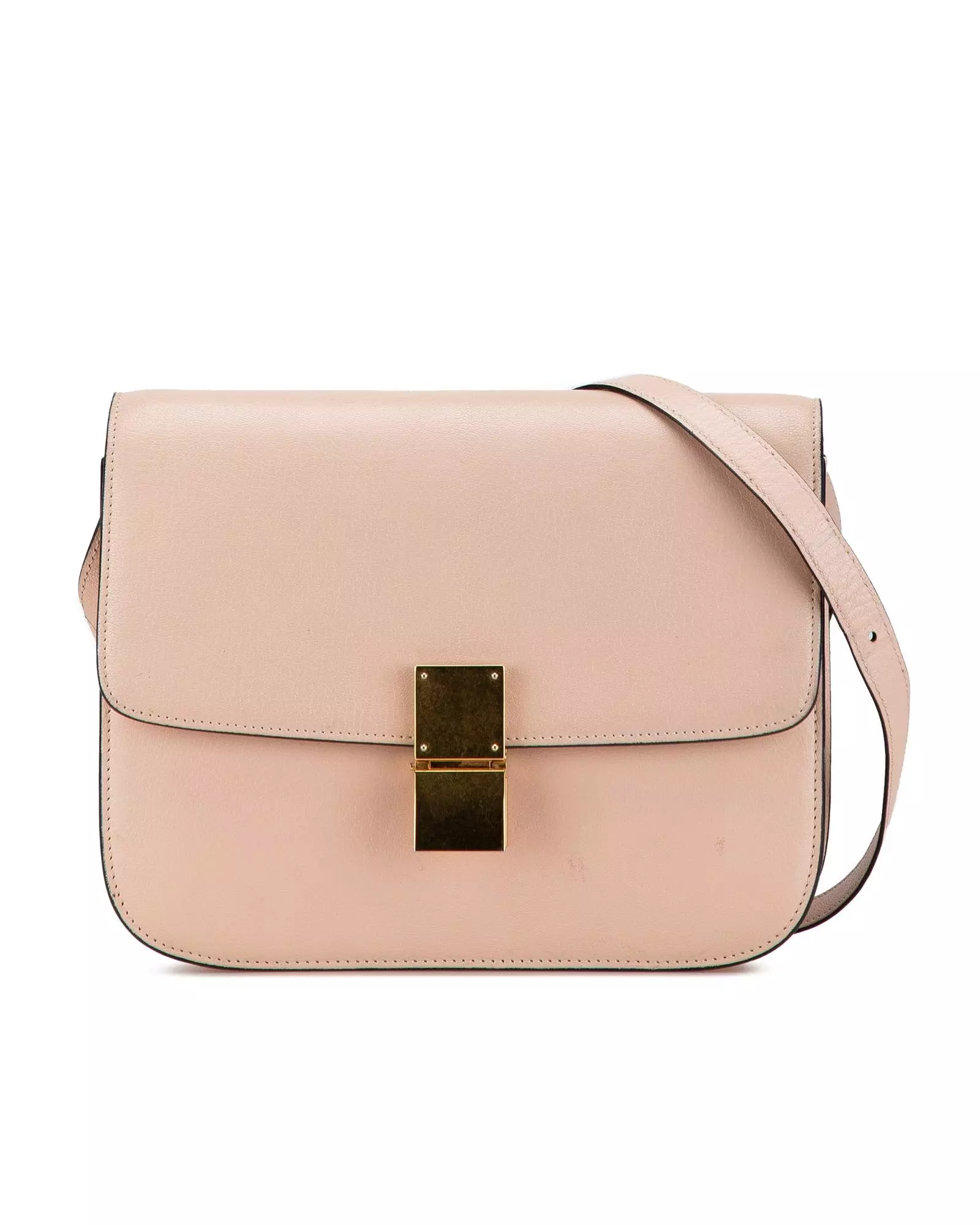 Preloved Classic Box Bag in Blush Lambskin Leather Authentic Classic Box Crossbody Bag Blush Pink Classic Box Bag Blush Karen Millen