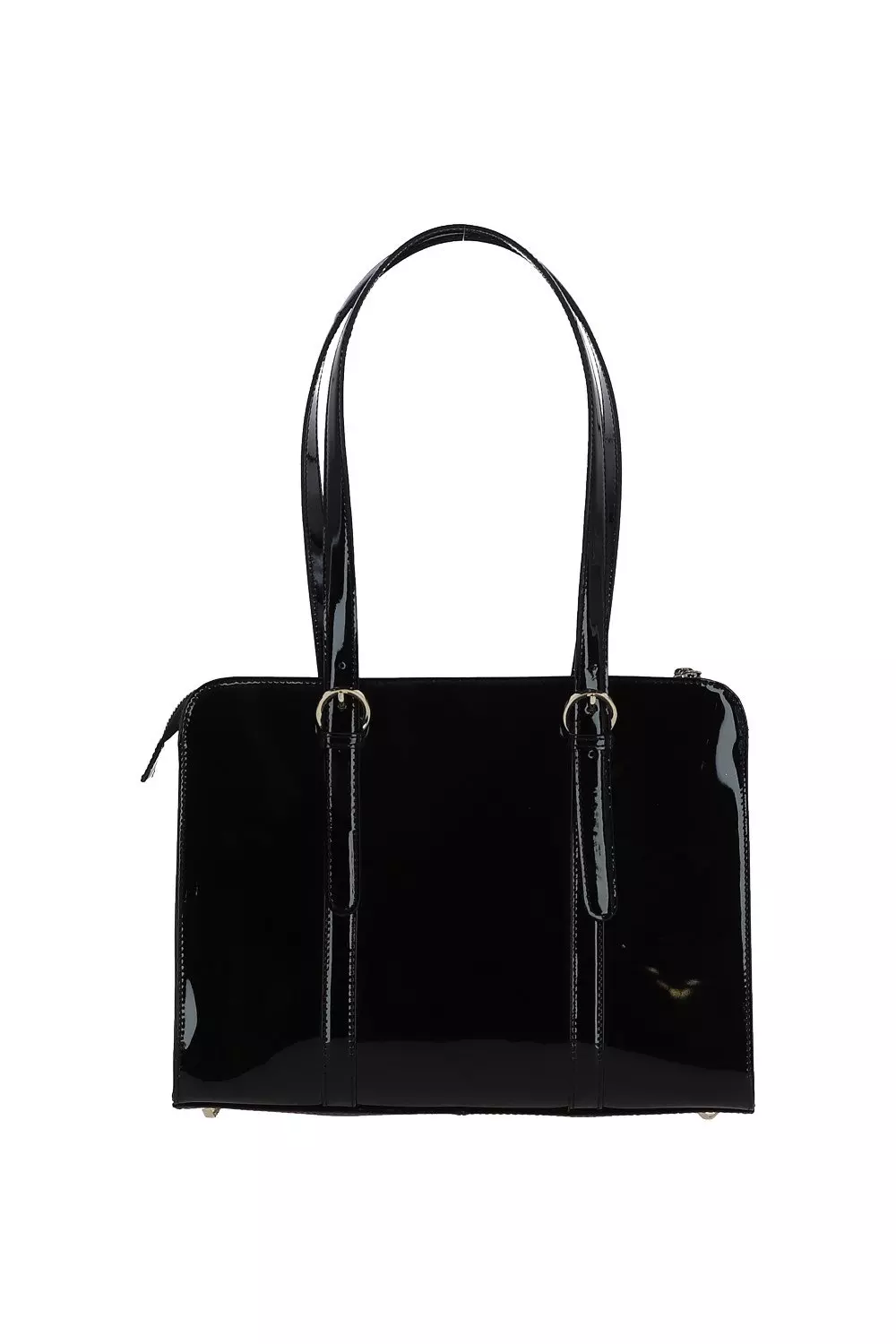Black 'Alonza' Zip Top Leather Handbag alternative image