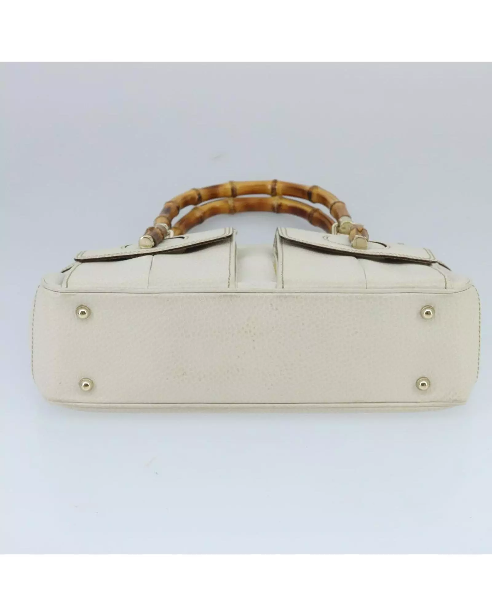 Preloved Bamboo Shopper Tote Medium Wo - White Handbags alternative image