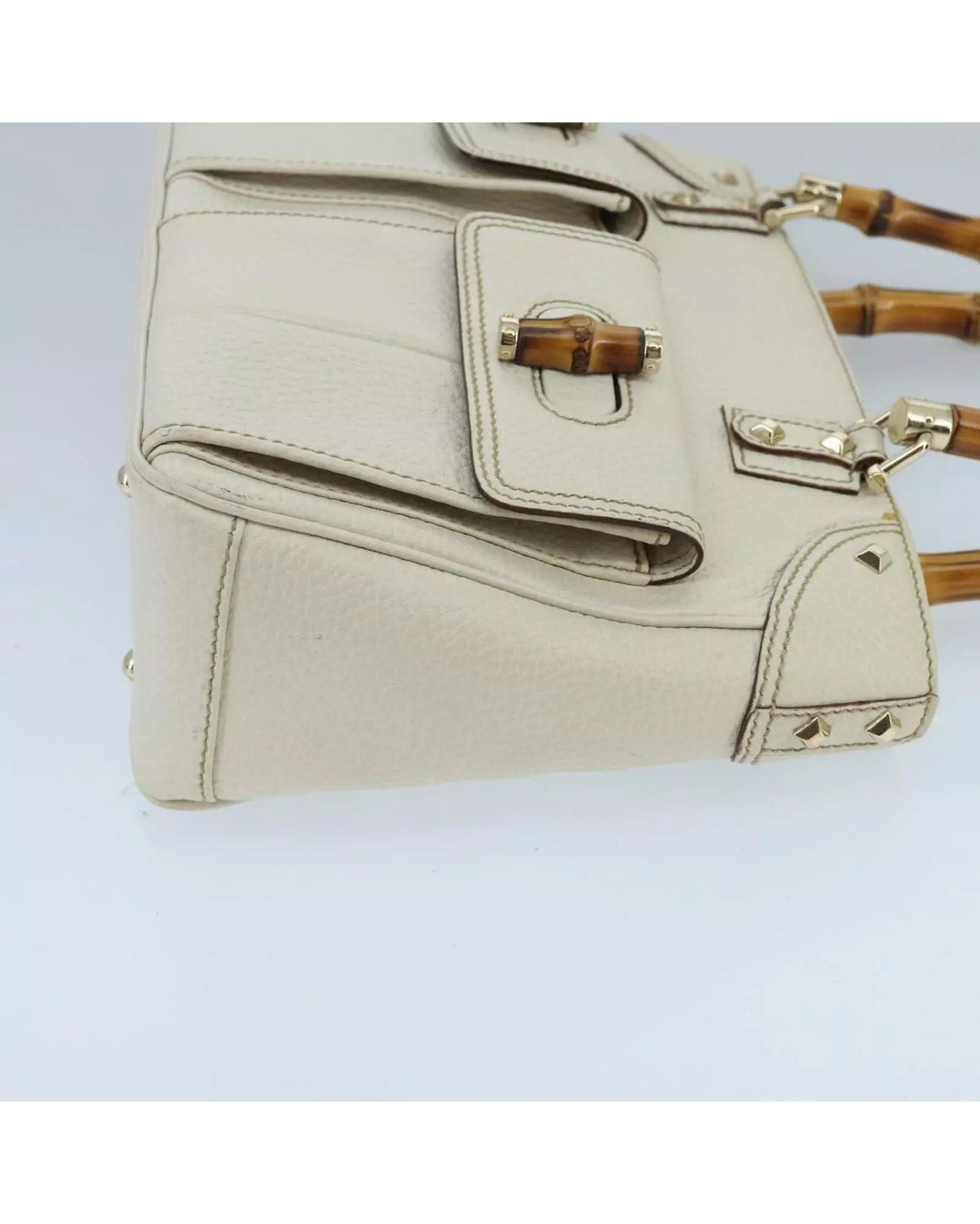 Preloved Bamboo Shopper Tote Medium Wo - White Handbags alternative image