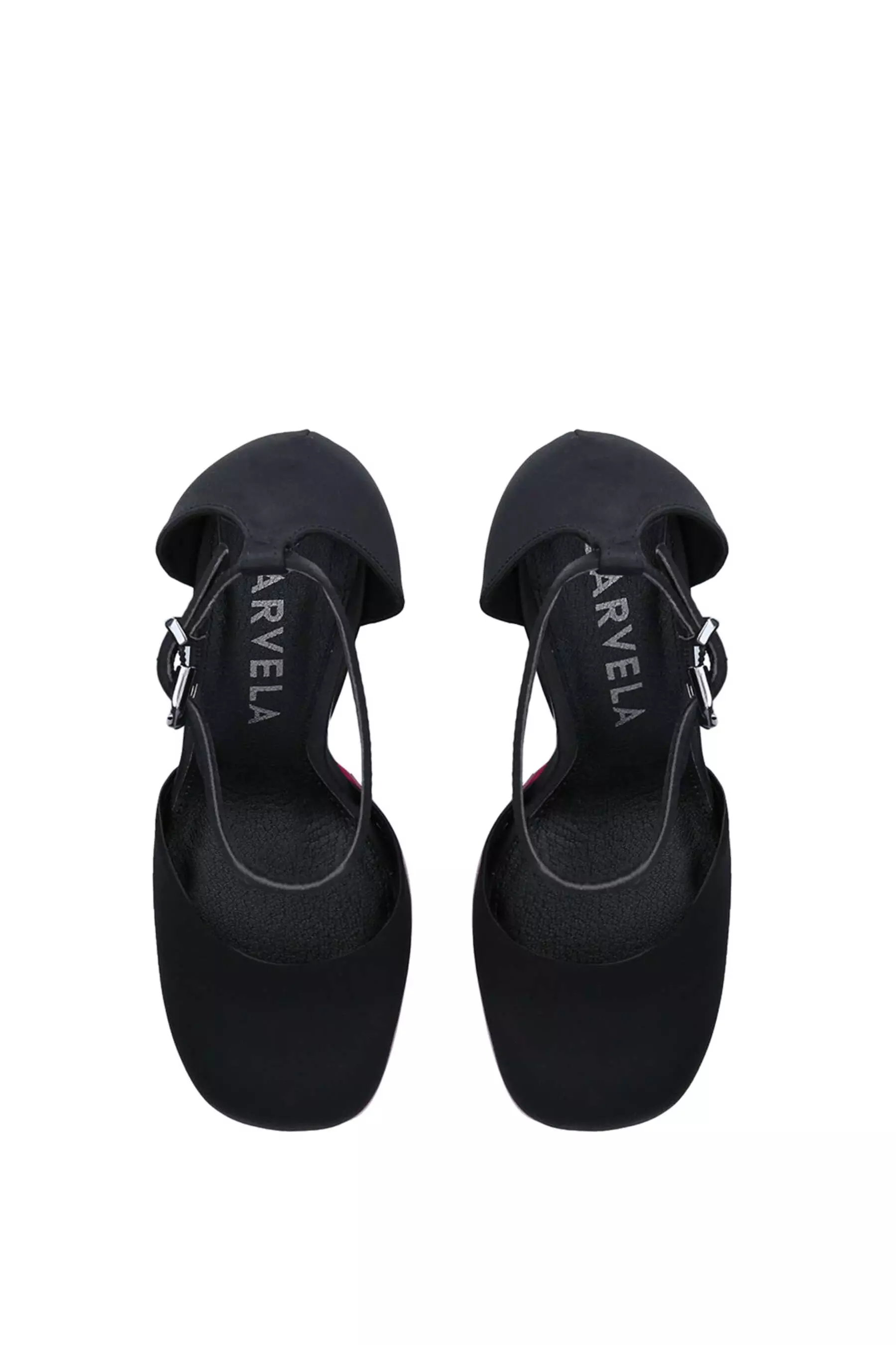 Black 'Tower Platform' Satin Heels alternative image