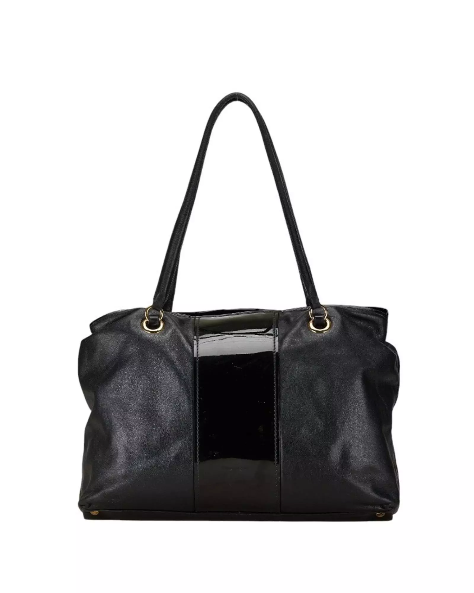 Preloved Leather Tote Bag Gancino Buckle Women - Black alternative image