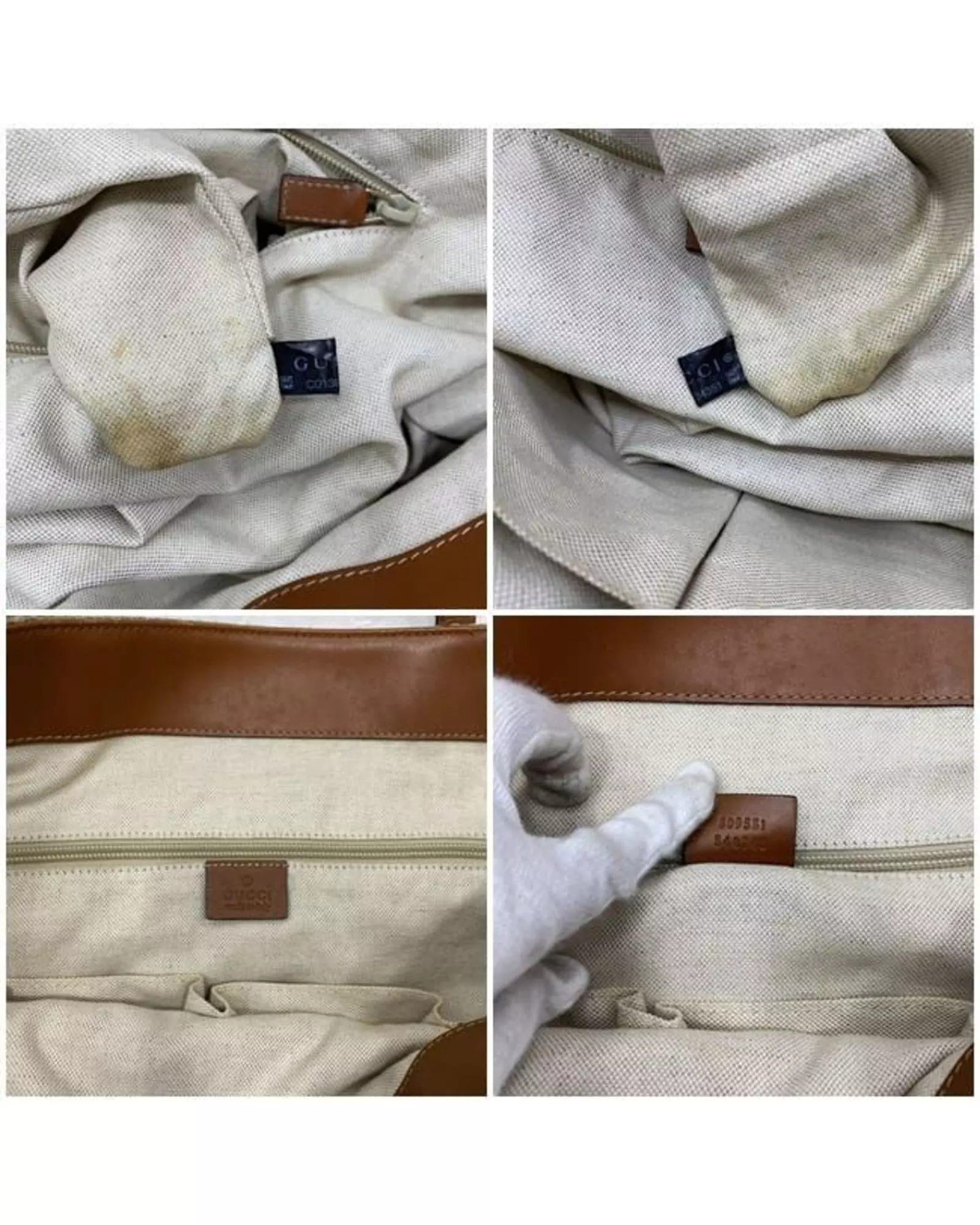 Preloved Beige Canvas Tote Model Tote Bag Women alternative image